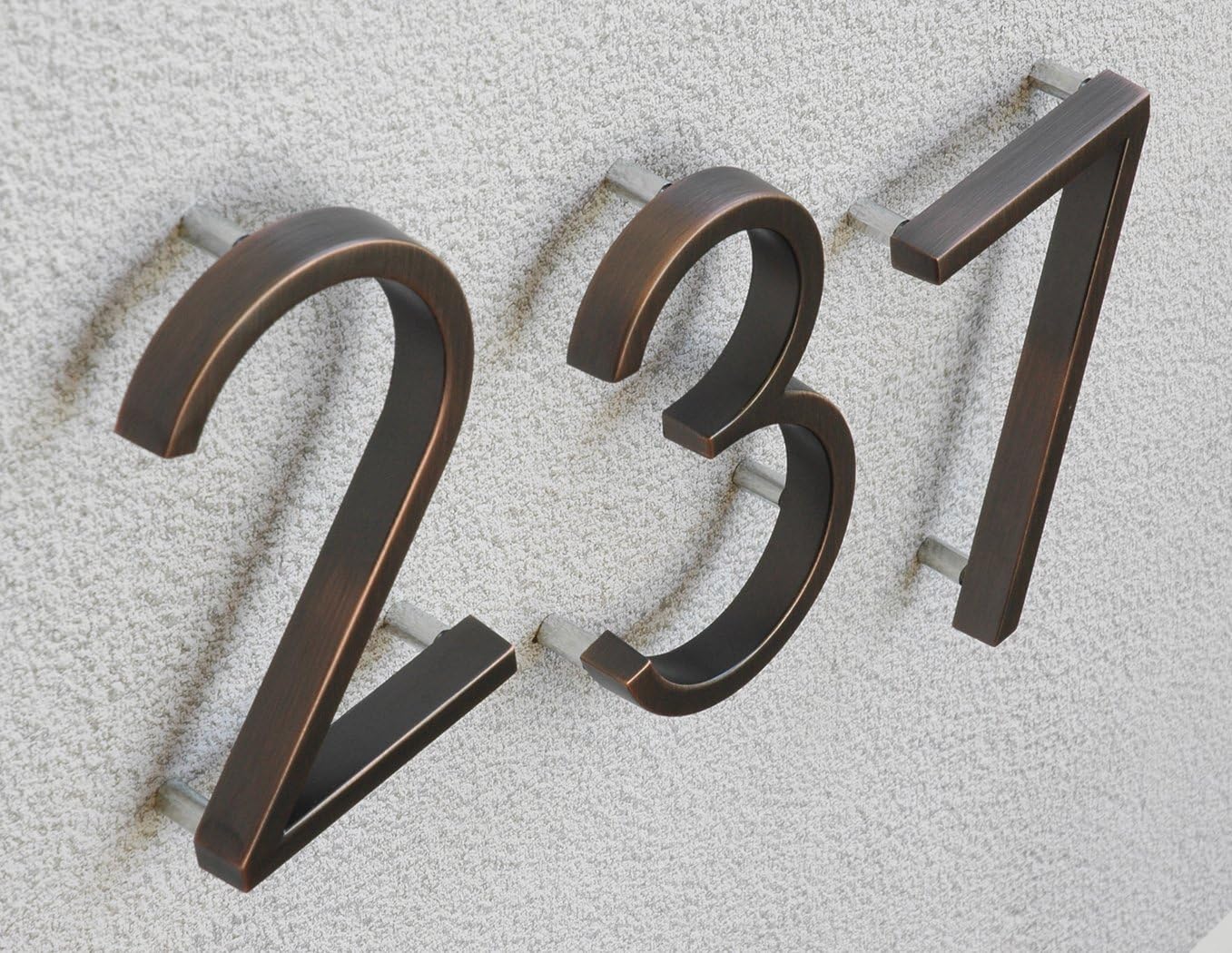 Brass Modern House Number 9, 5.5" x 8.25"