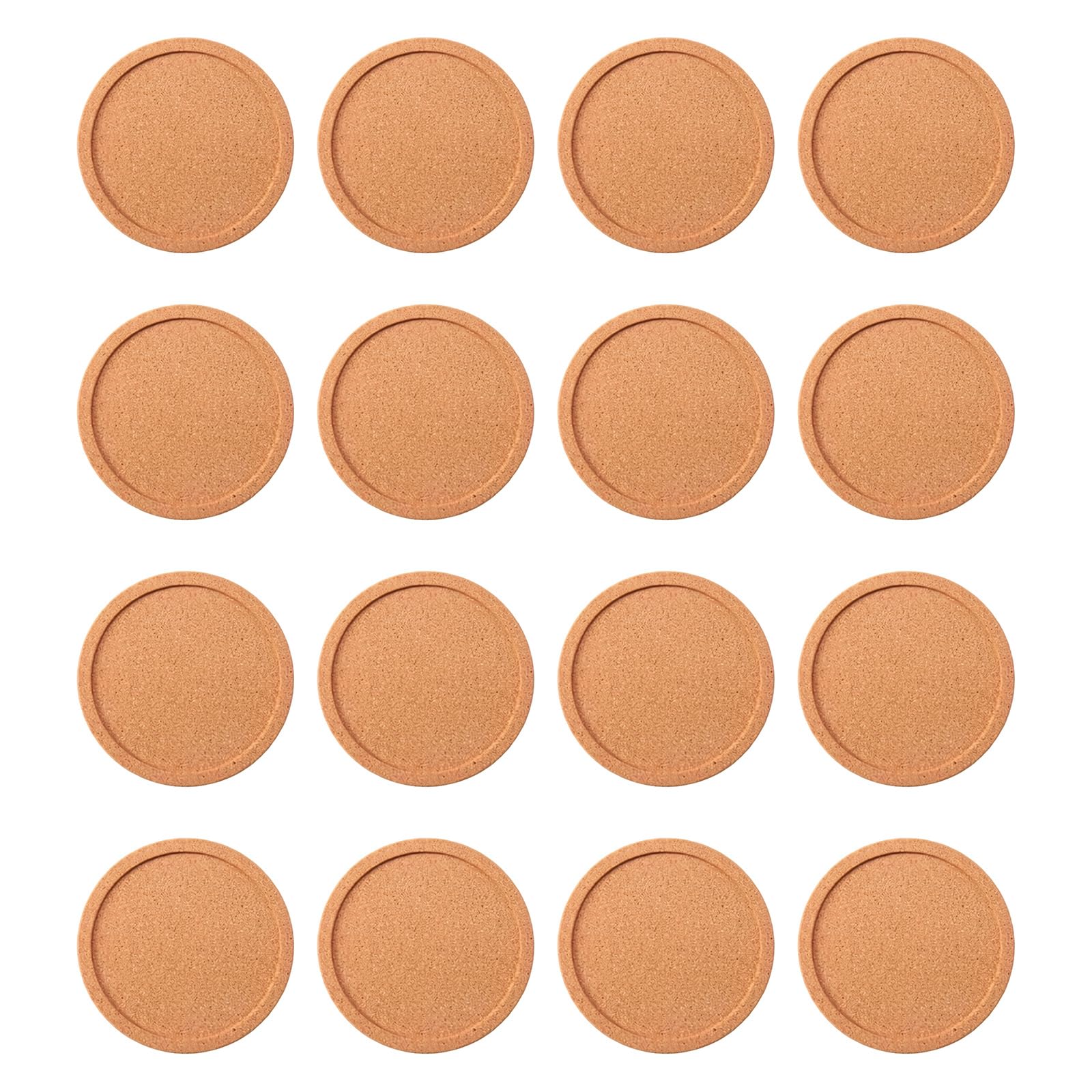 Cork Coasters, NonSlip Absorbent Coasters for Drinks Round Cork-Coaster with Lip Reusabled Water Absorbing-coaster Glasses Mugs Cup Pads Coffee Table Protectors Home Decoration