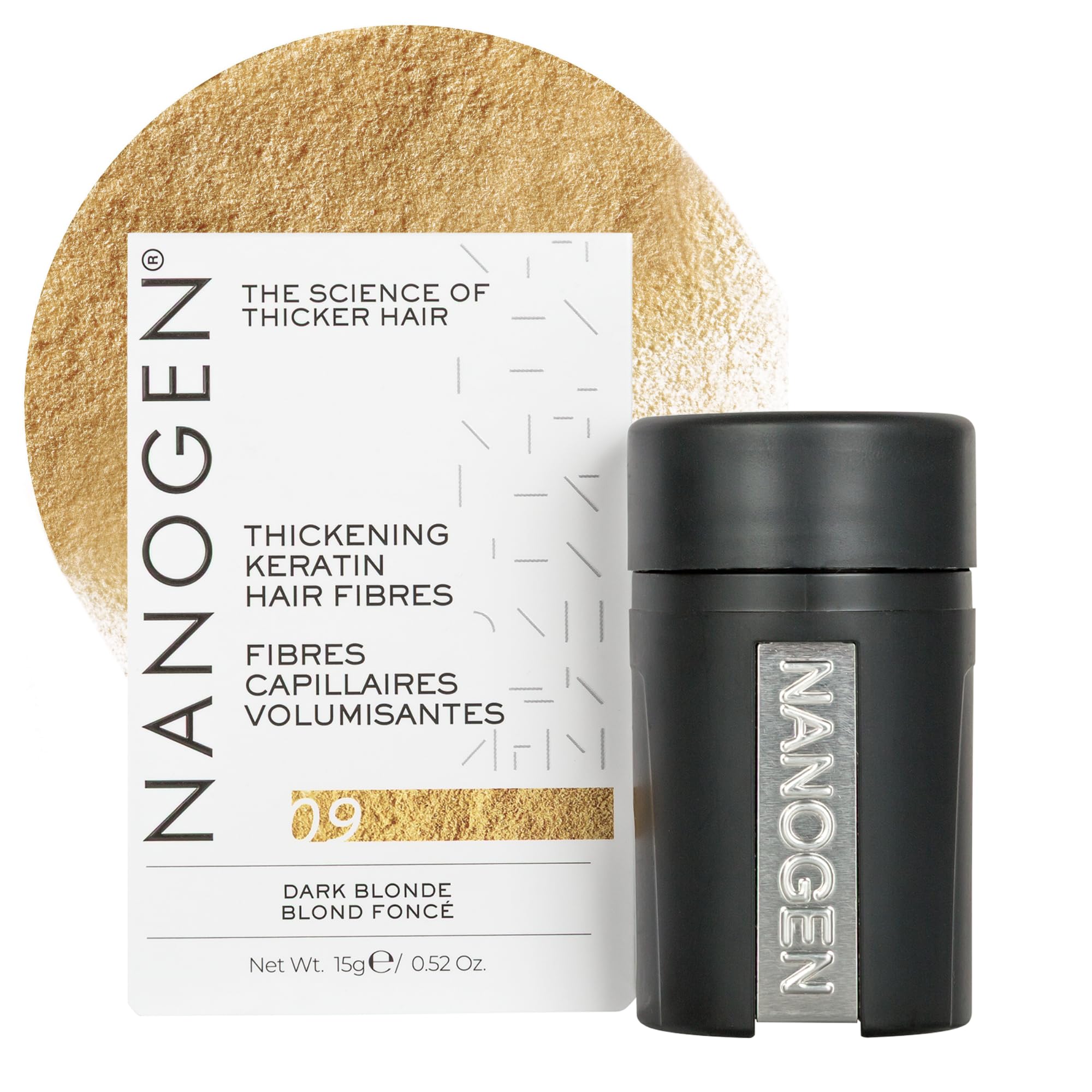 Nanogen Keratin Thickening Hair Fibres, 15 G, Dark Blonde