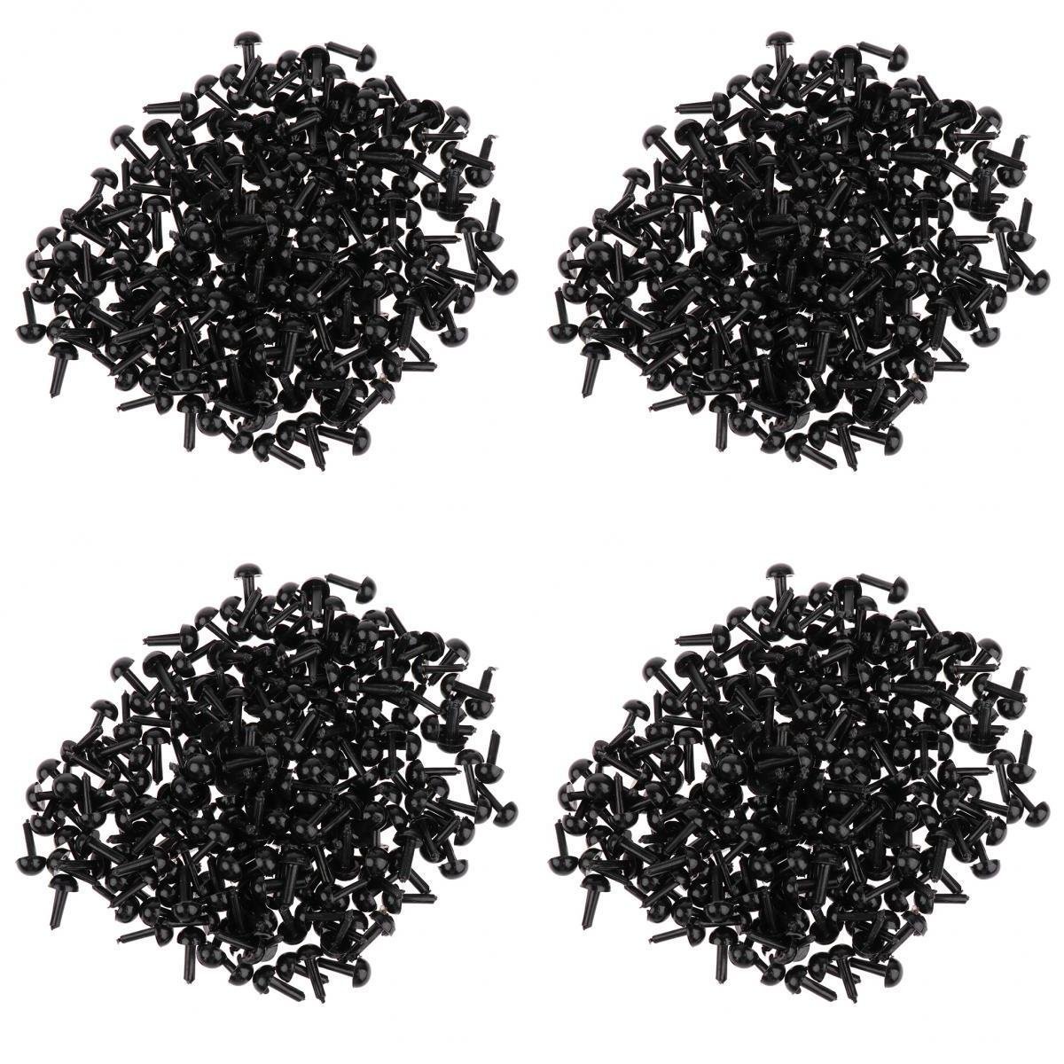 SNAPPSY 800 Pieces Black Plastic Safety Eyes for Teddy Bear Doll Animal Toys 3/4/5/6-image-17