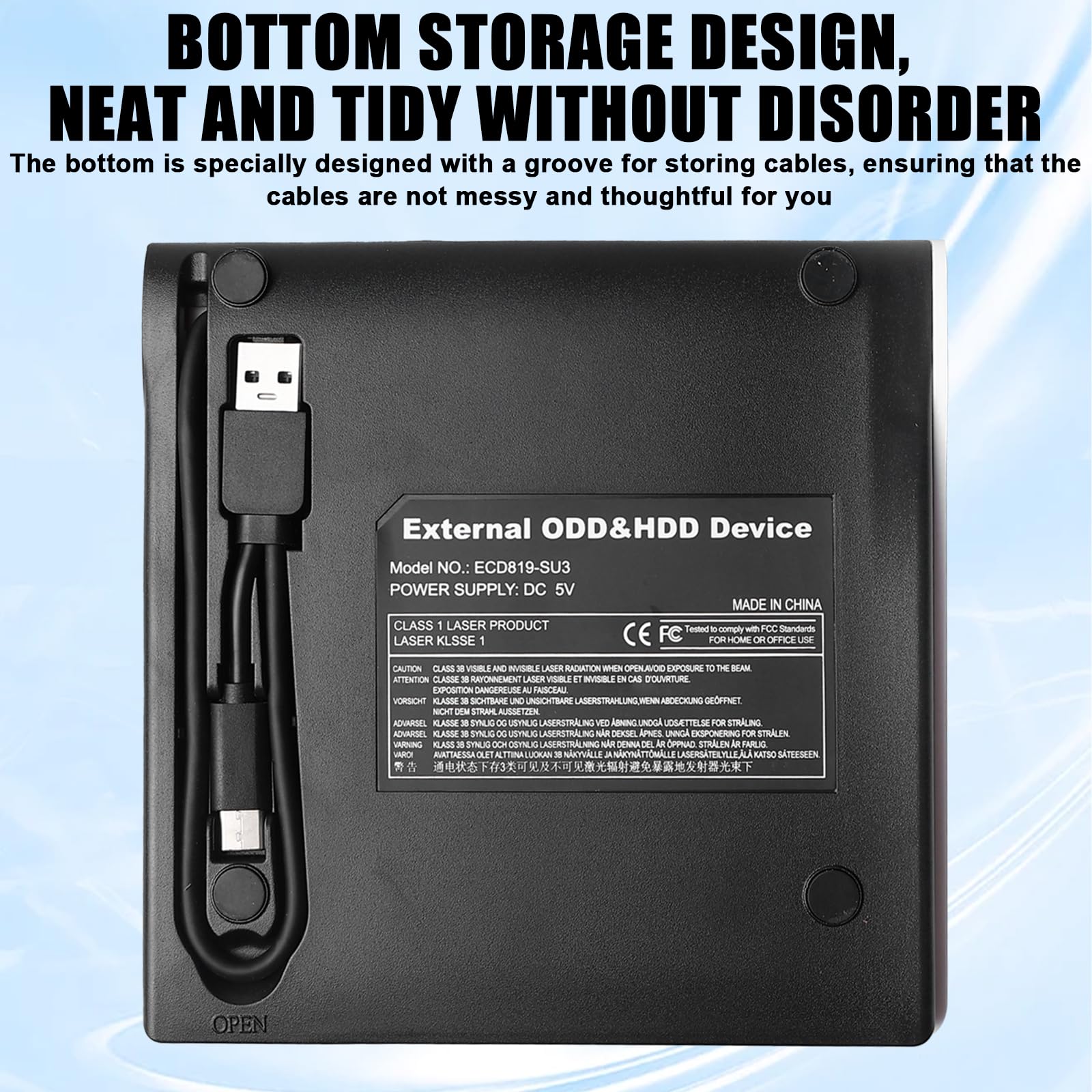 Unità DVD esterna CD USB 3.0 & Type-C, masterizzatore CD esterno DVD +/-RW ROM drive per computer portatile PC desktop CD-DVD Burner Reader unità esterne per Windows XP/Vista/7/8/10/11 Linux Mac OS