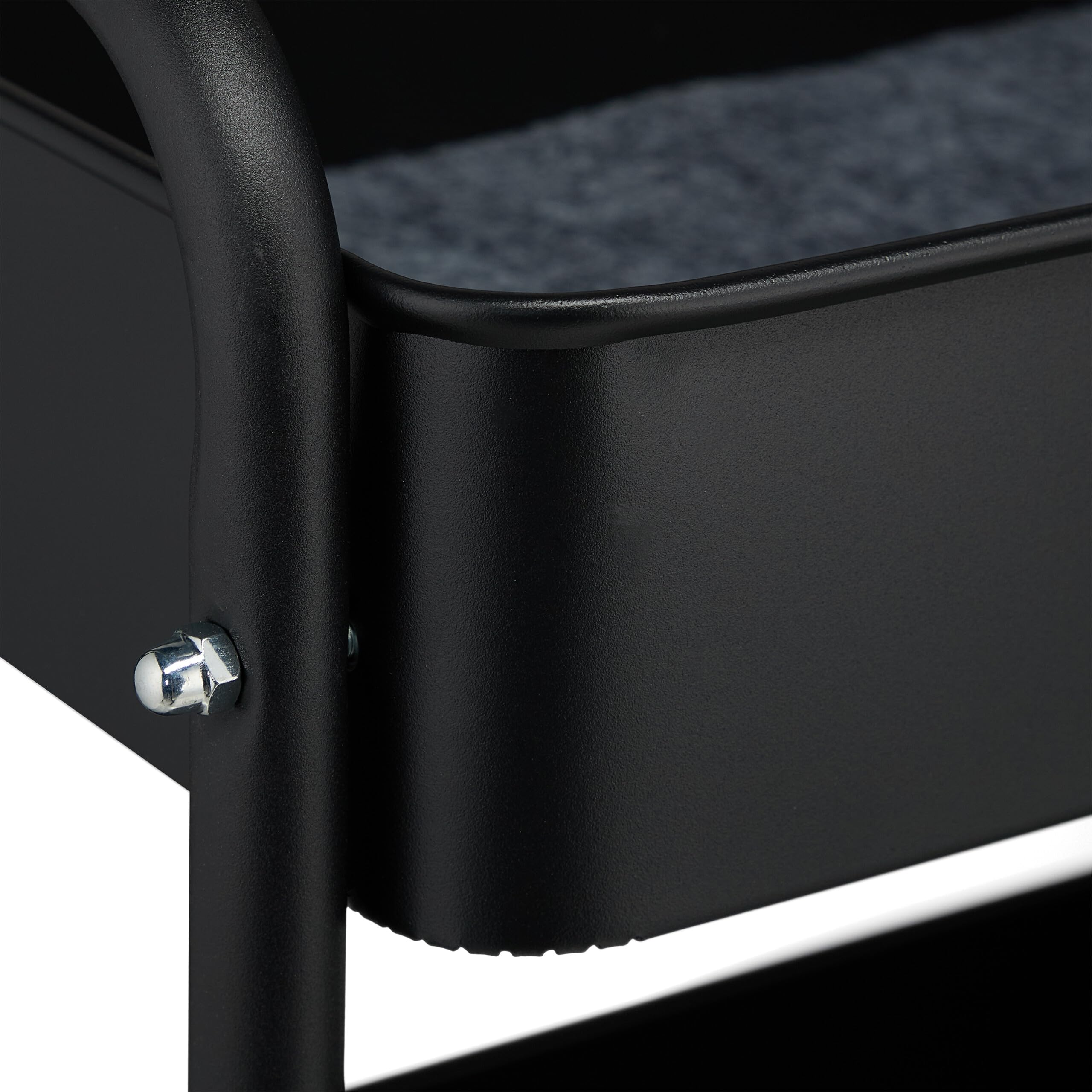Relaxdays Desserte de Cuisine, 3 Niveaux, Chariot, HLP : 71,5 x 43,5 x 29,5 cm, Salle de Bain, Bureau, Noir