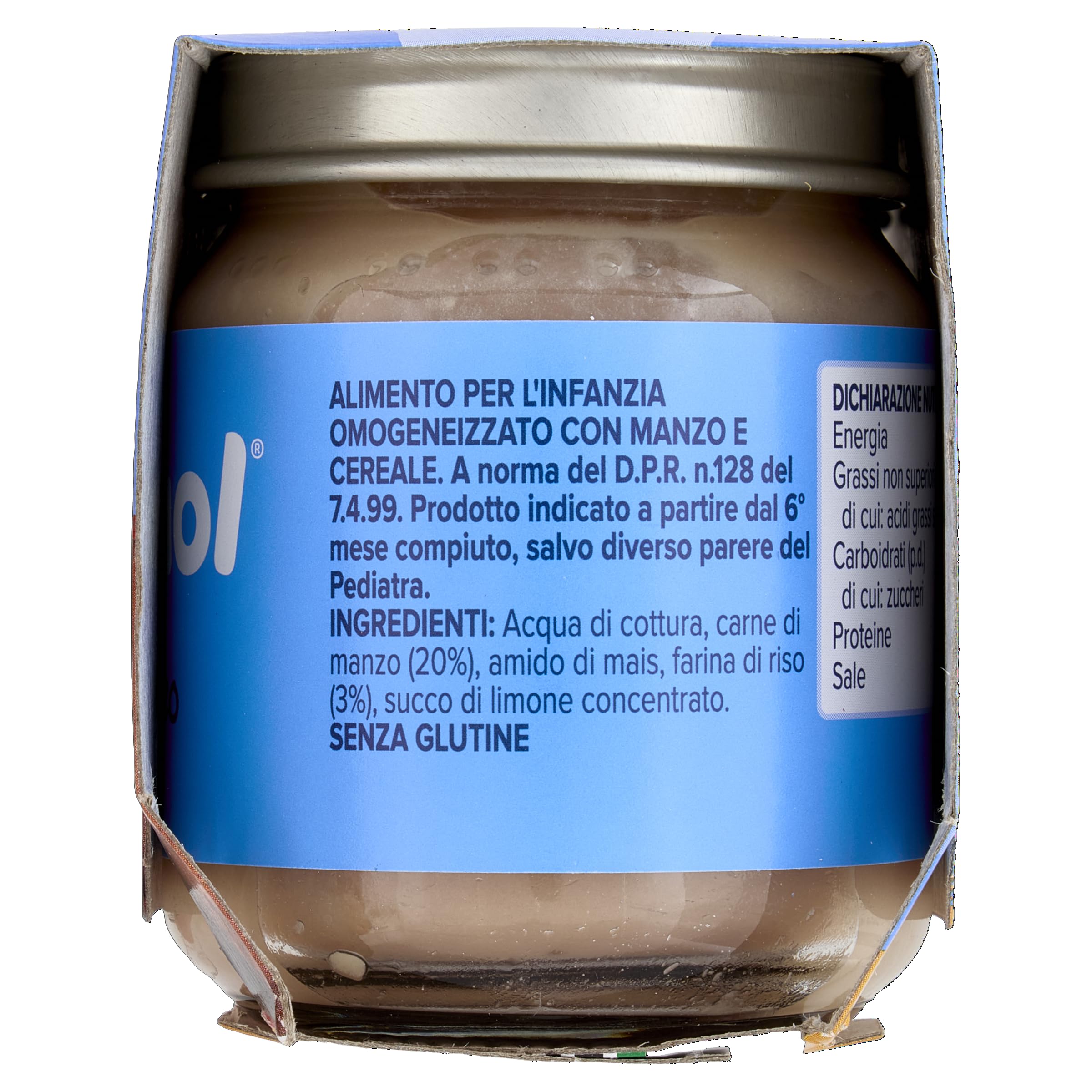 Nipiol Omogeneizzato Manzo - 2x120 g, 12 Confezioni