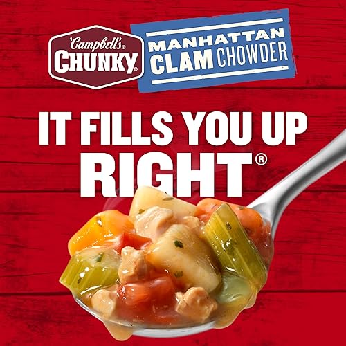 Miniatura 7 de Campbell's Chunky Sopa, Manhattan Clam Chowder, lata de 18.8 oz (caja de 12)