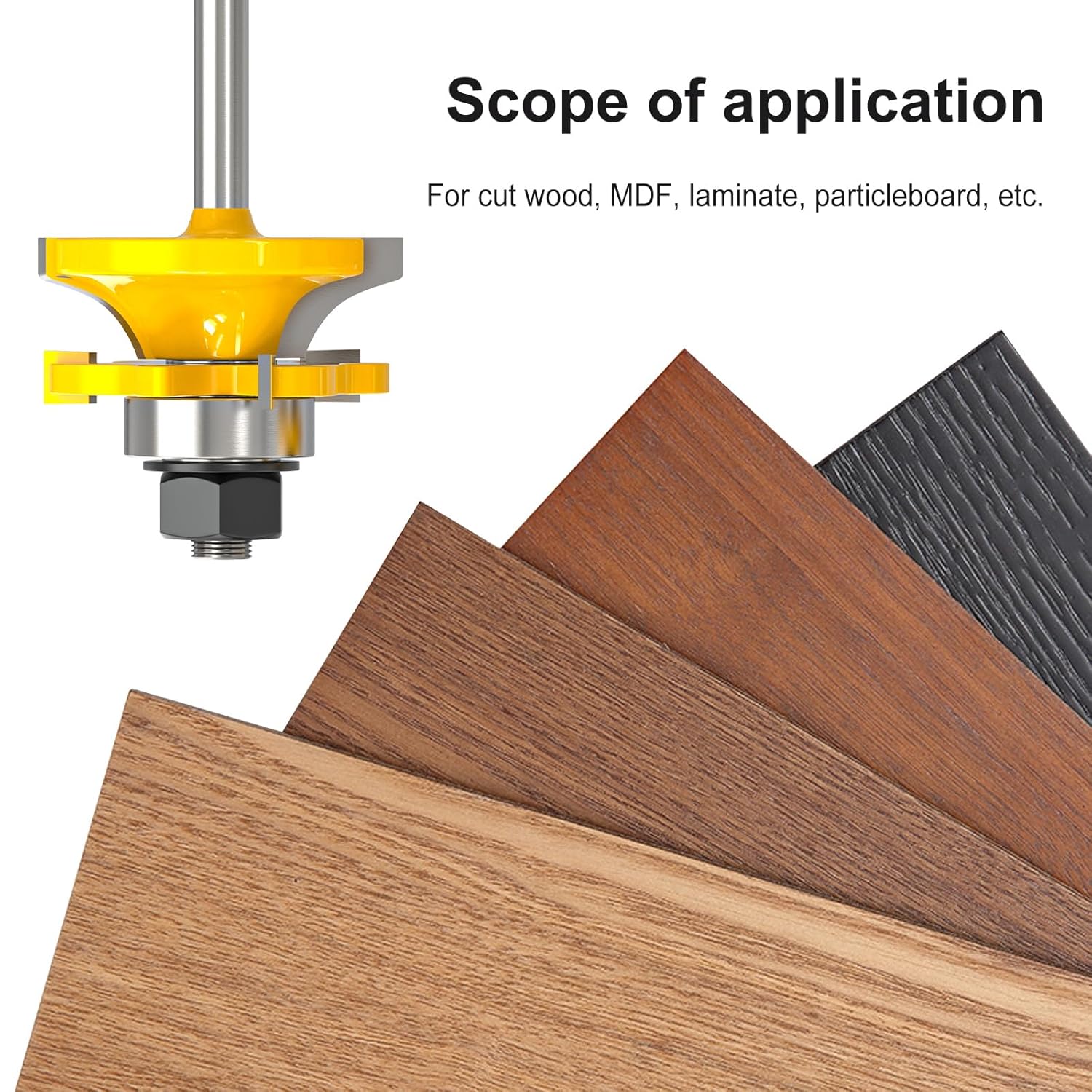 2PCS Bit Thumbnail Rail and Stile Router Bit Set 1/4 Inch Shank Woodworking Tongue and Groove Router Bit Raised Panel Milling Cutter Tools for Cabinet Door, Frames and More