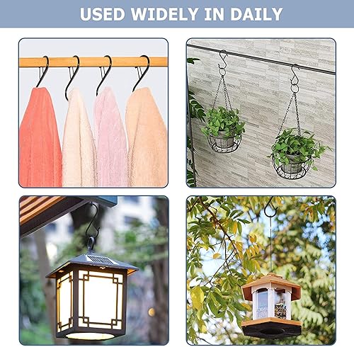 Miniatura 7 de Paquete de 8 ganchos en S resistentes de acero inoxidable en forma de S, ganchos colgantes para utensilios de cocina, cucharas, sartenes,