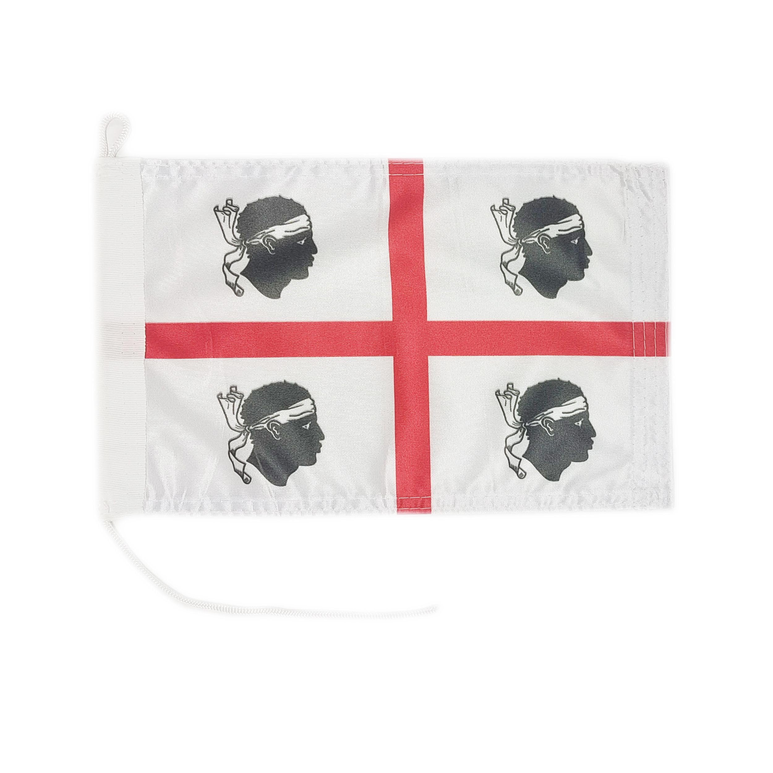 Bandiera della Sardegna, 20 x 30 cm, peso del tessuto, stampato, resistente, con maglia e passante, bandiera nautica, 20 x 30 cm (Sardegna)