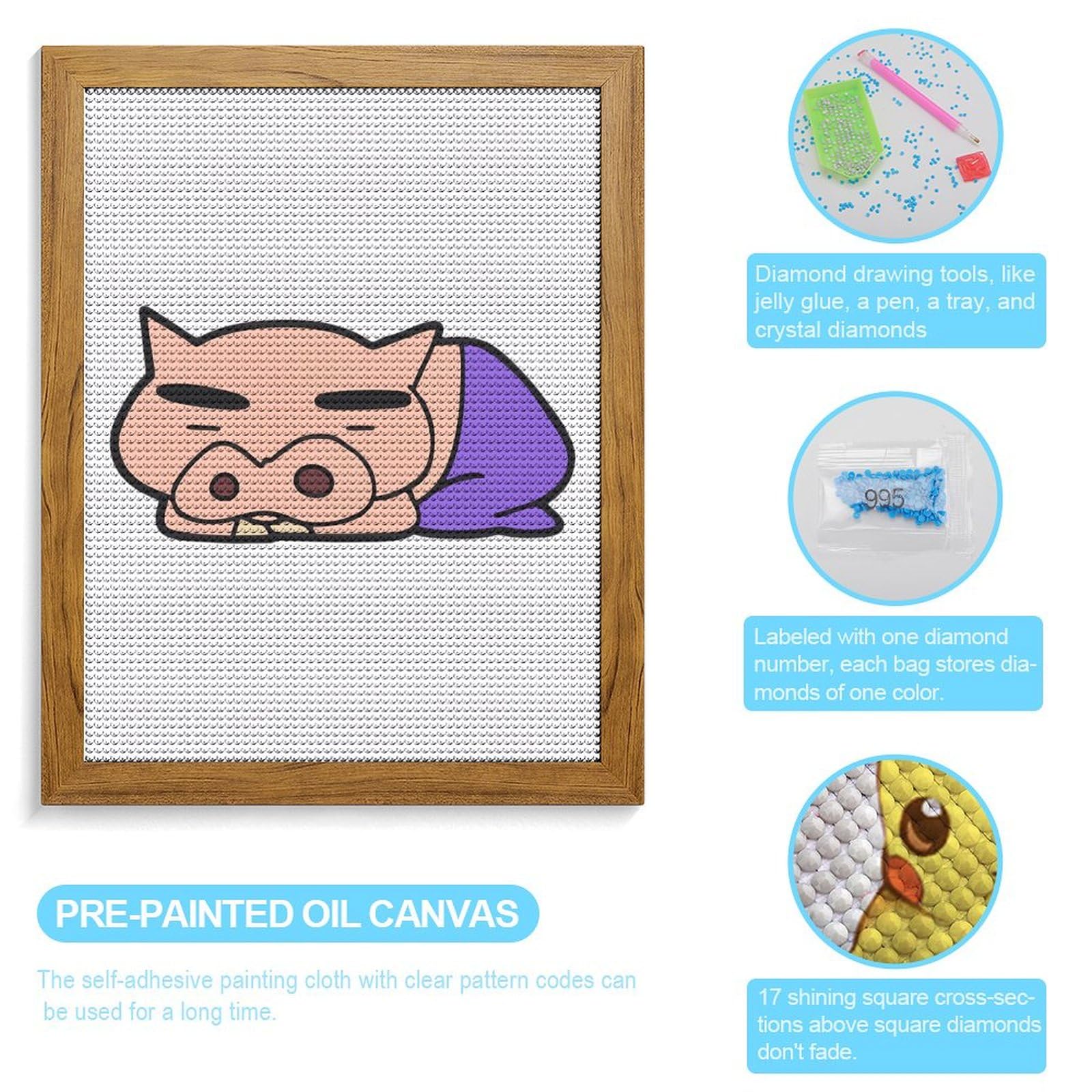 Amazon.co.jp: ぶりぶりざえもん DIY フルダイヤモンド ダイヤモンド