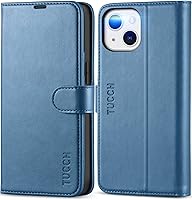 Vista 14 de TUCCH Funda Tipo Billetera para iPhone 13 (6.1") 2021, con Bloqueo RFID, con Soporte para 3 Tarjetas, de Piel Sintética, Tipo Folio