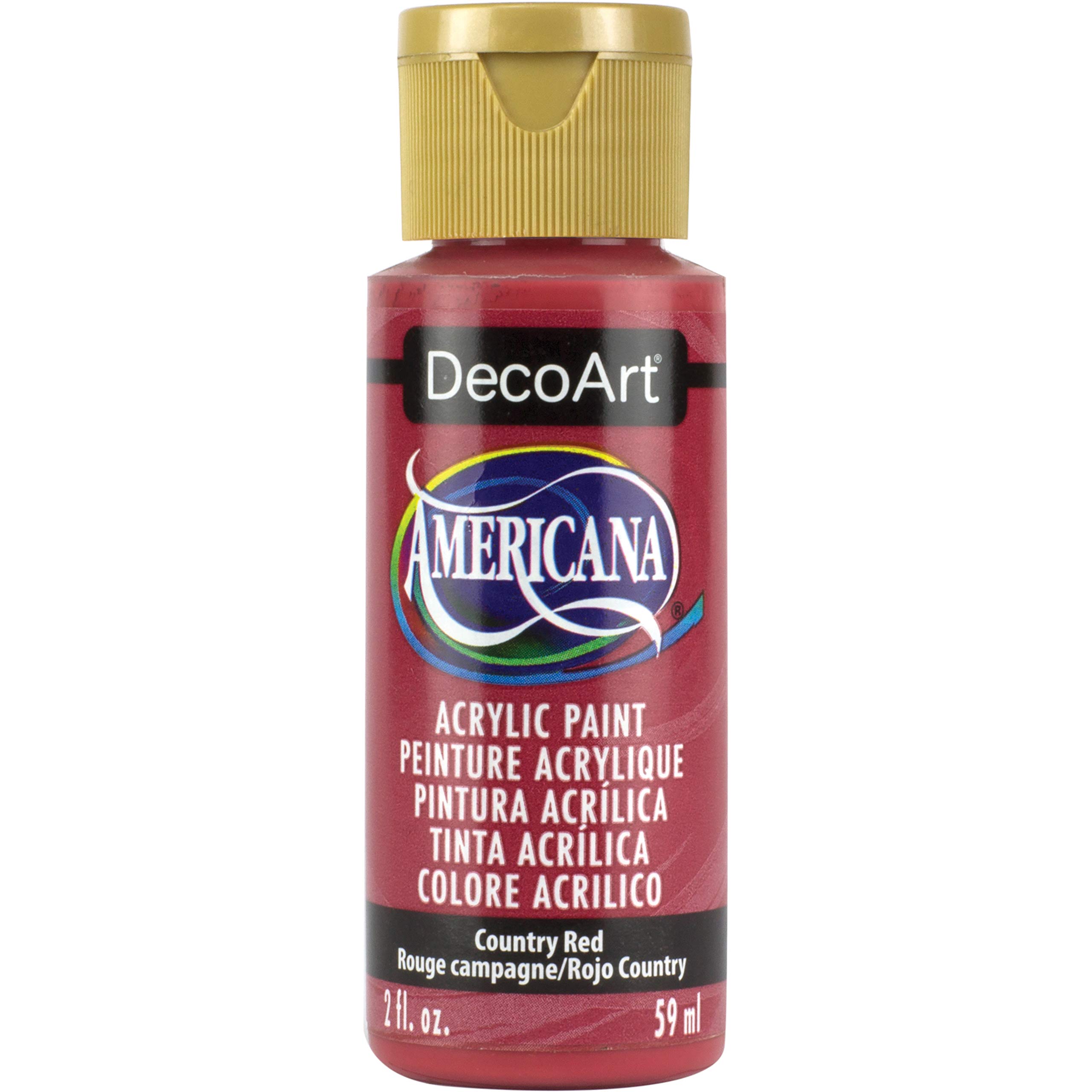 Americana Acrylic Paint 2oz-Country Red - Opaque by DecoArt