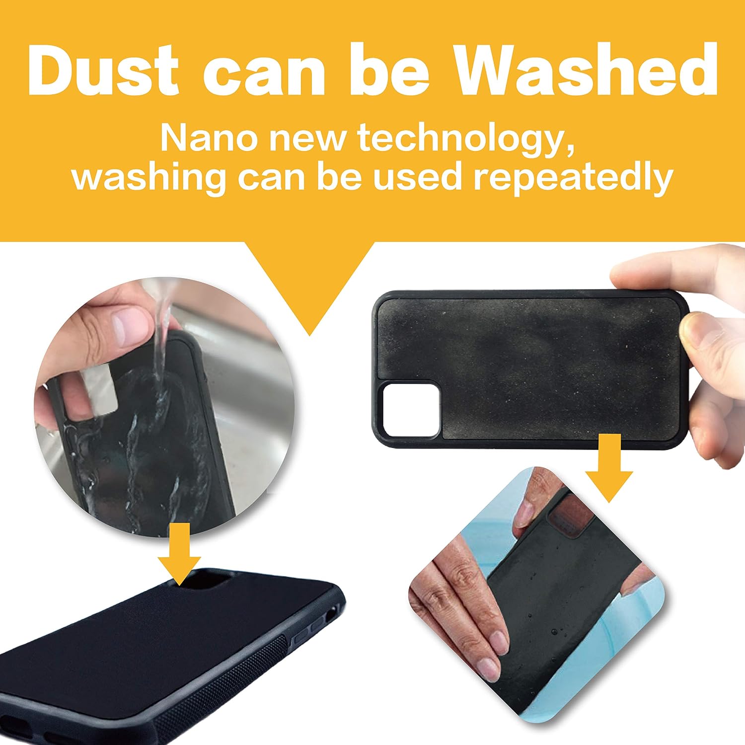 imluckies Anti Gravity Phone Case for iPhone 11, Goat case Magical Nano Technology can Stick to Glass, Whiteboards, Metal and Smooth Surfaces [Black]