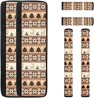 Vista 29 de 6 fundas para manija de puerta de refrigerador de Acción de Gracias, cubierta de manija de nevera de otoño, hoja de arce, protector de manija