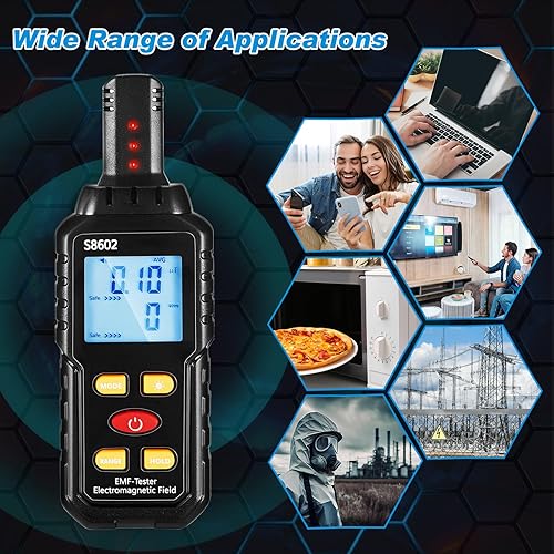 Miniatura 6 de Kit de equipo de caza de fantasmas, medidor de emf con 2 bolas de gato iluminadas de movimiento, equipo paranormal detector de medidor EFM, equipo