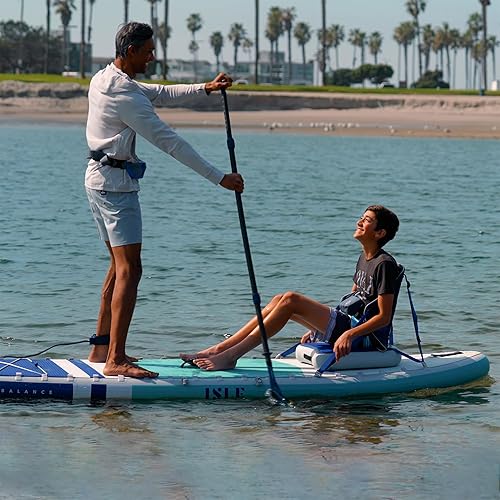 Miniatura 8 de ISLE Pioneer - Tabla inflable de remo para pie, incluye correa de bobina, aleta de giro, mochila de viaje, bomba de mano, remo - SUP apto para