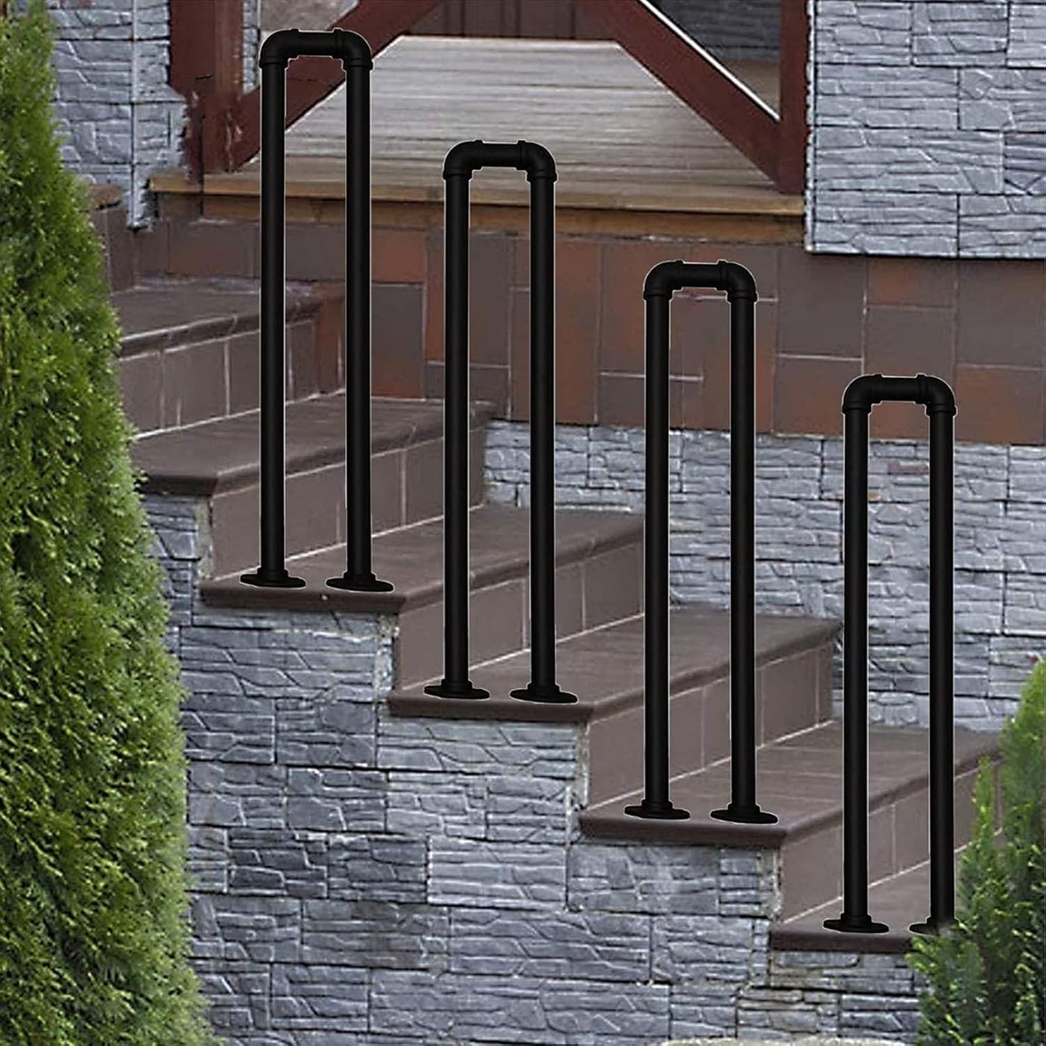 Stair Handrail Stair Hand Railing for Outdoor Steps,Transitional