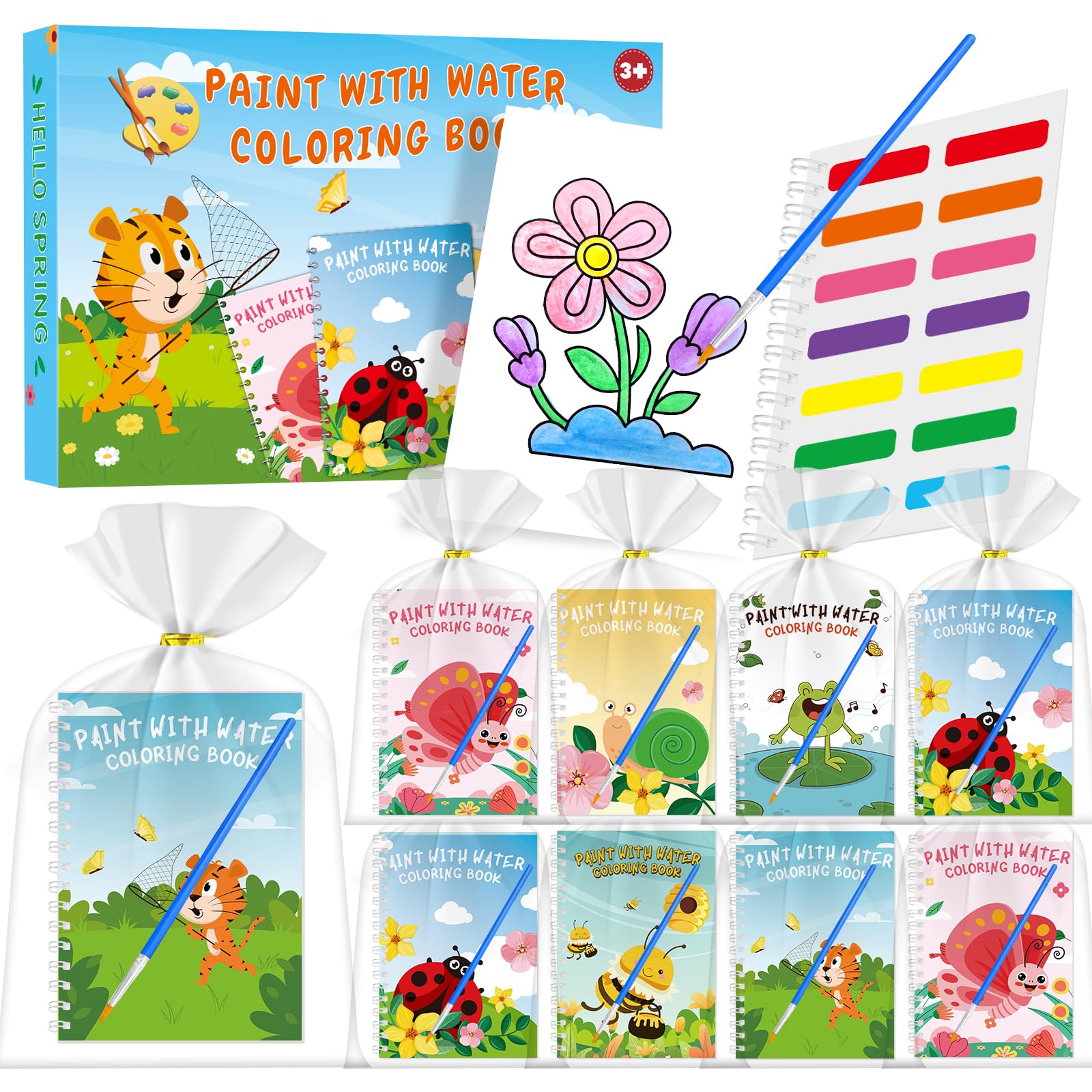 Photo 1 of 24 Water Coloring Books Party Favors, Mini Coloring Books Bulk for Boys Girls Classroom School Gifts Activity Crafts, Goodie Bags Stuffers Crafts Toys