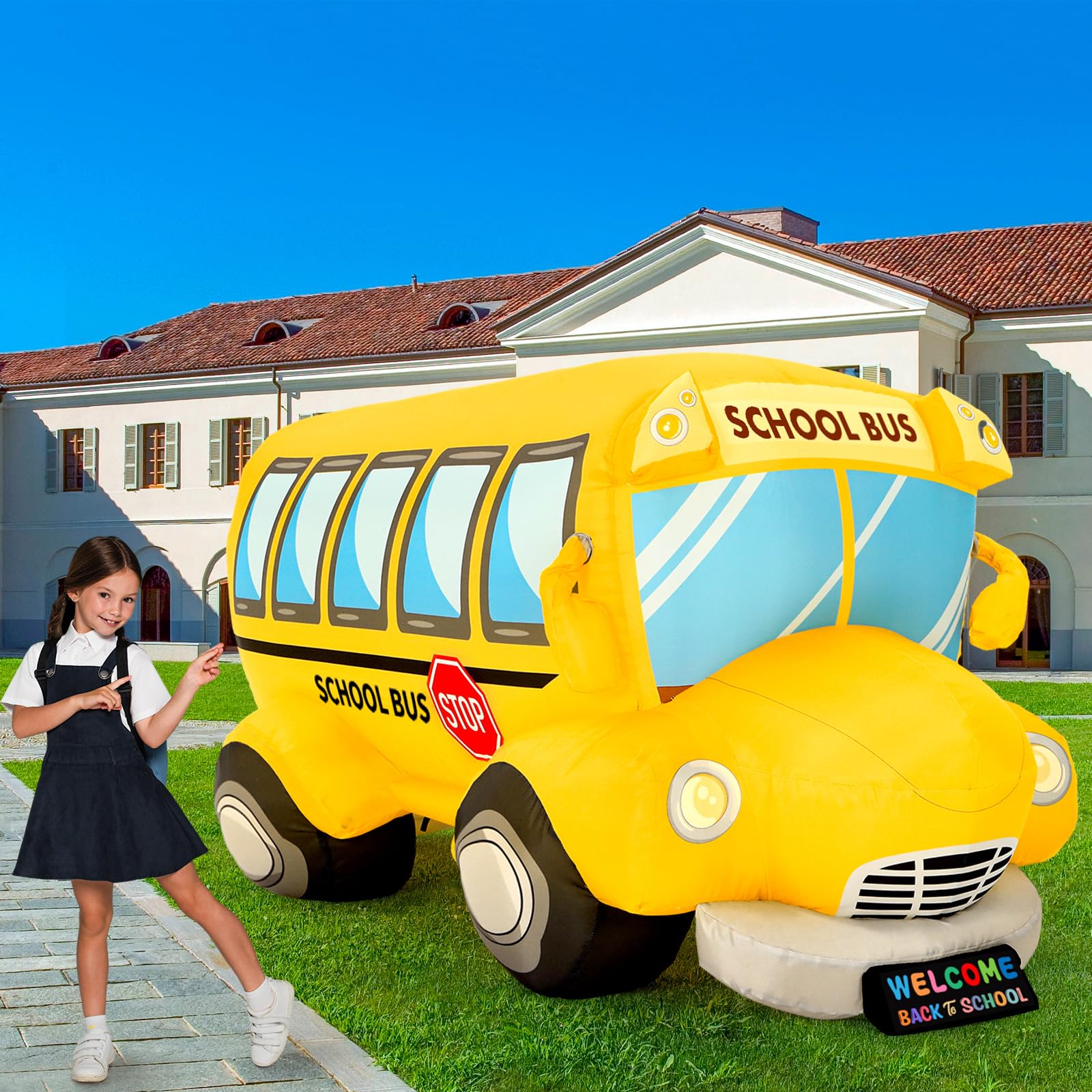 Photo 1 of Honoson 5ft Inflatable School Bus with LED Lights