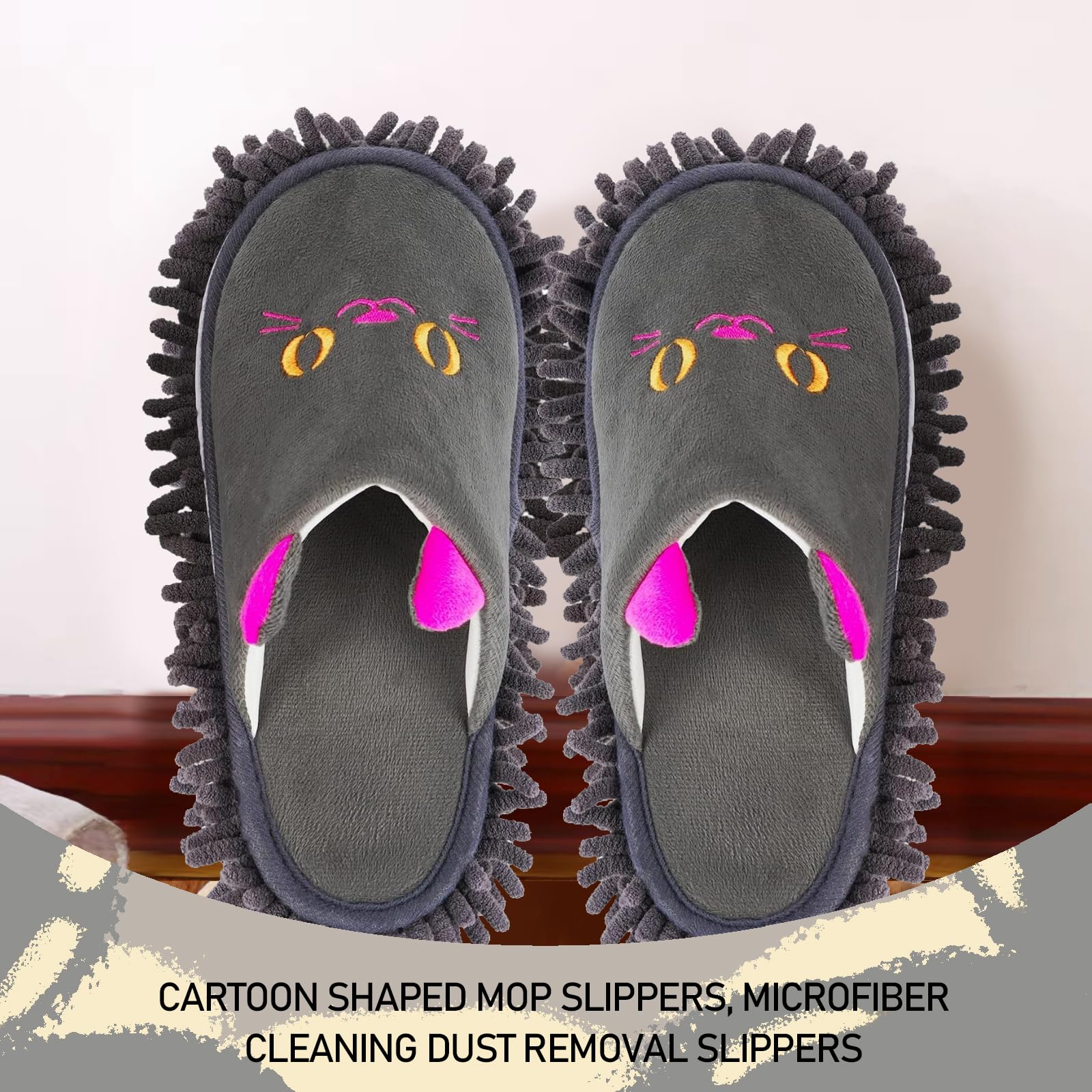 Pantuflas Feas Par, Zapatillas De Limpieza, De Microfibra
