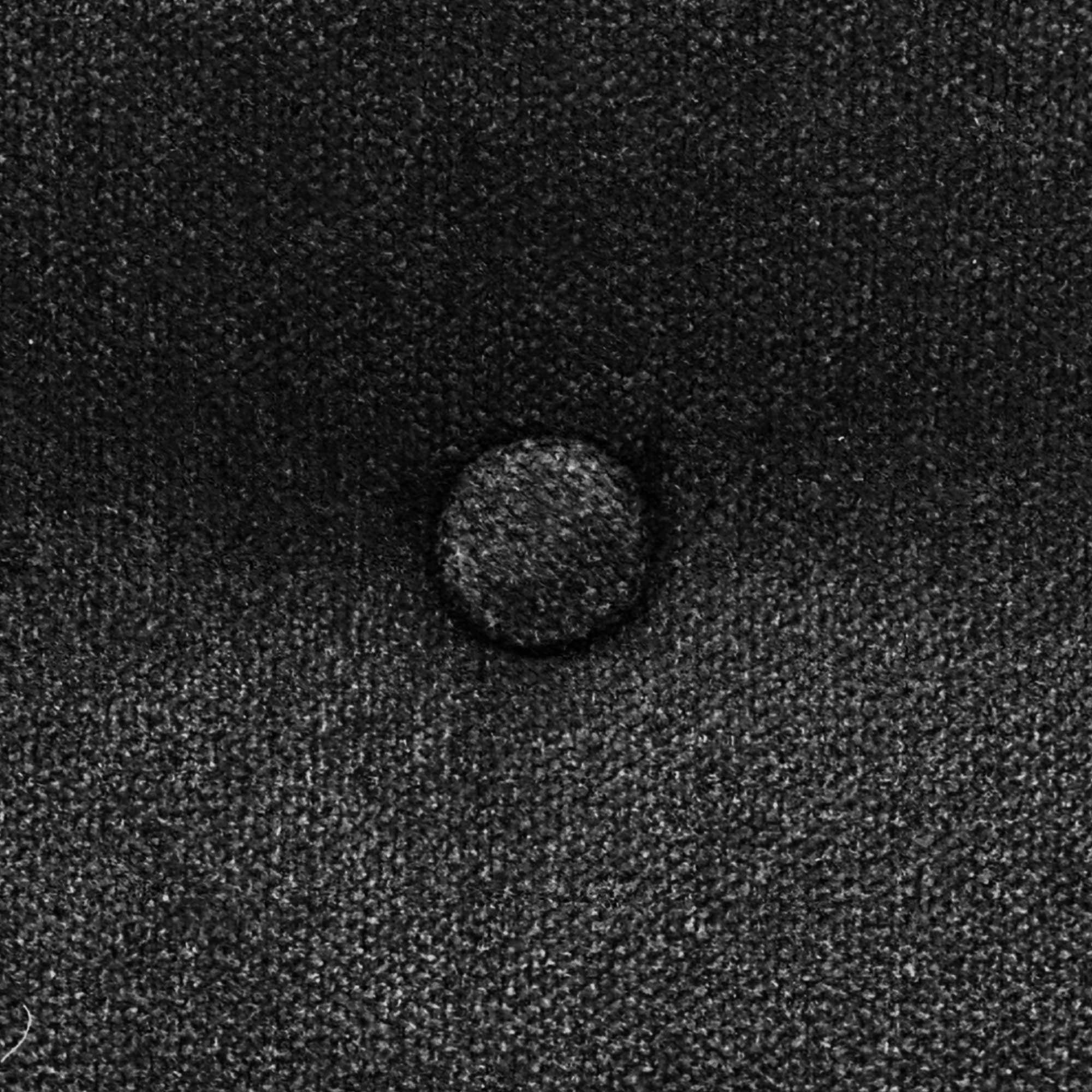 DHOME Testata in Similpelle o Tessuto Acualine Liscio con Bottoni Rivestiti in ALTA GAMMA Testata Letto di Lusso Imbottita Moderna (Tessuto Nero, 90x50cm (Letti 80/90))