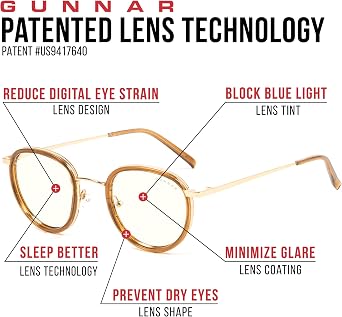 Gunnar - Premium Gaming and Computer Glasses - Blocks 65% Blue Light - Atherton