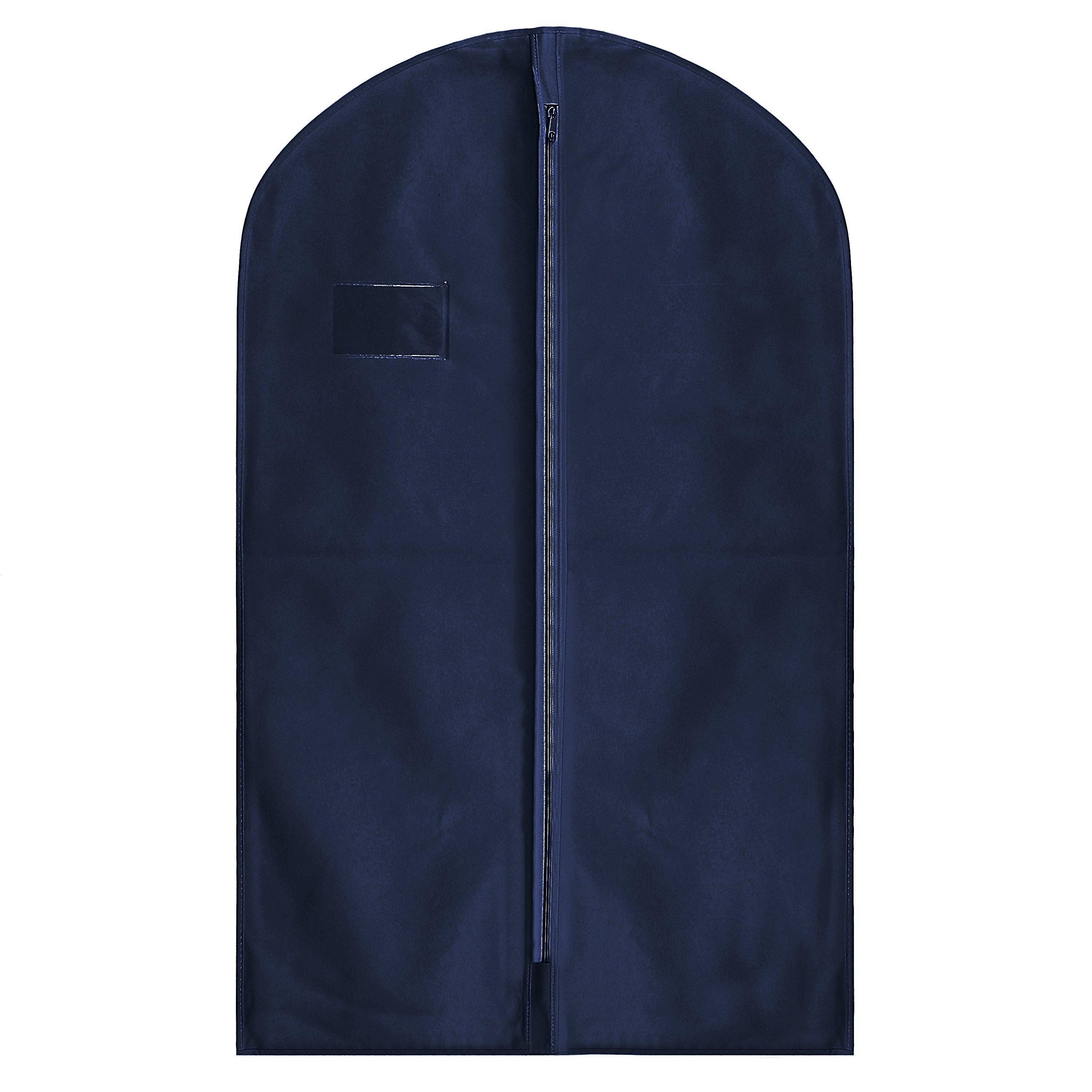 40" Breathable Foldable Garments Clothes Suit Covers Bags Pack of 3 by Hoesh International (Navy)