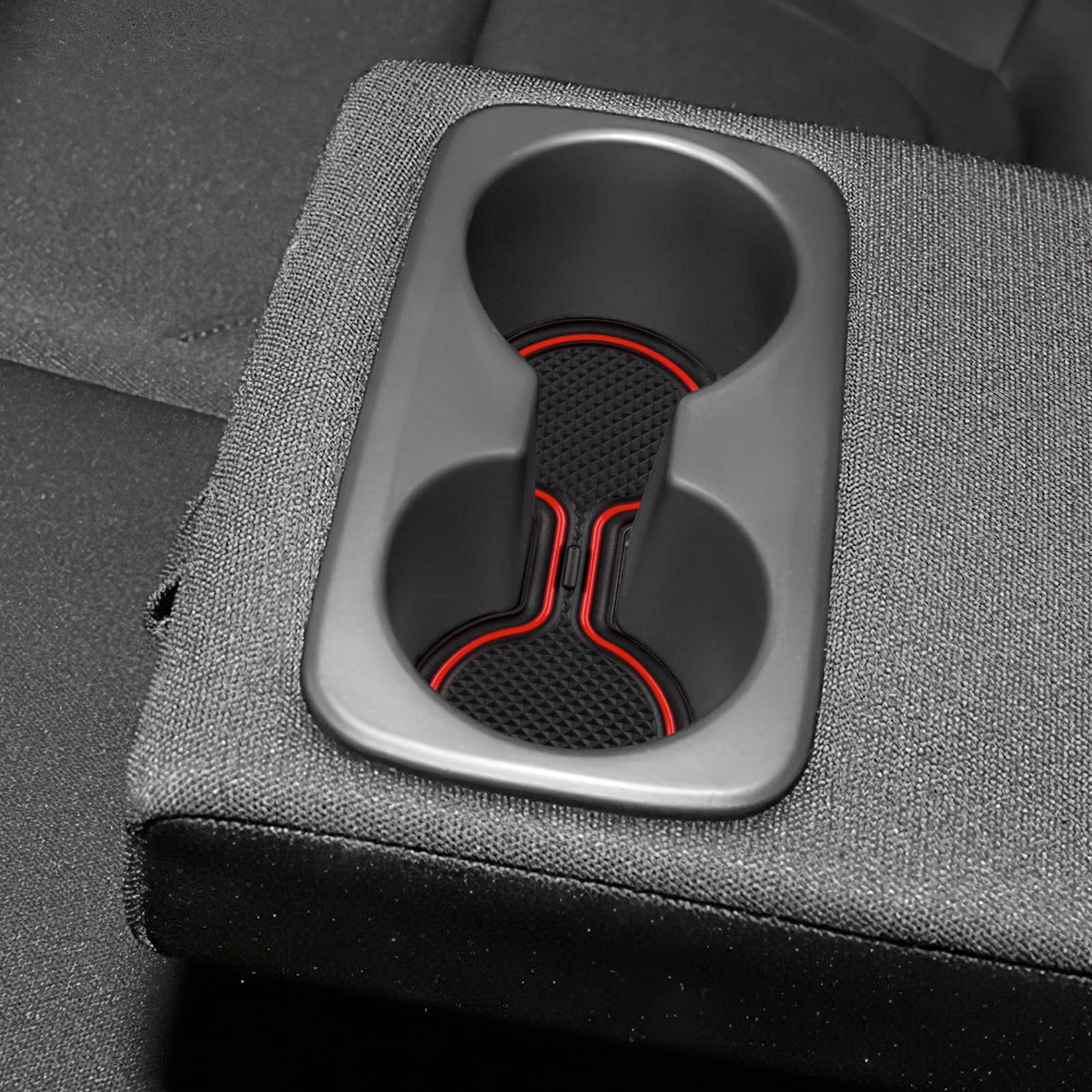KUNGKIC Set di 15 tappetini protettivi antiscivolo per abitacolo auto per Hyundai Tucson 2025 Tappetino per vano bagagli in gomma antiscivolo (Rosso)