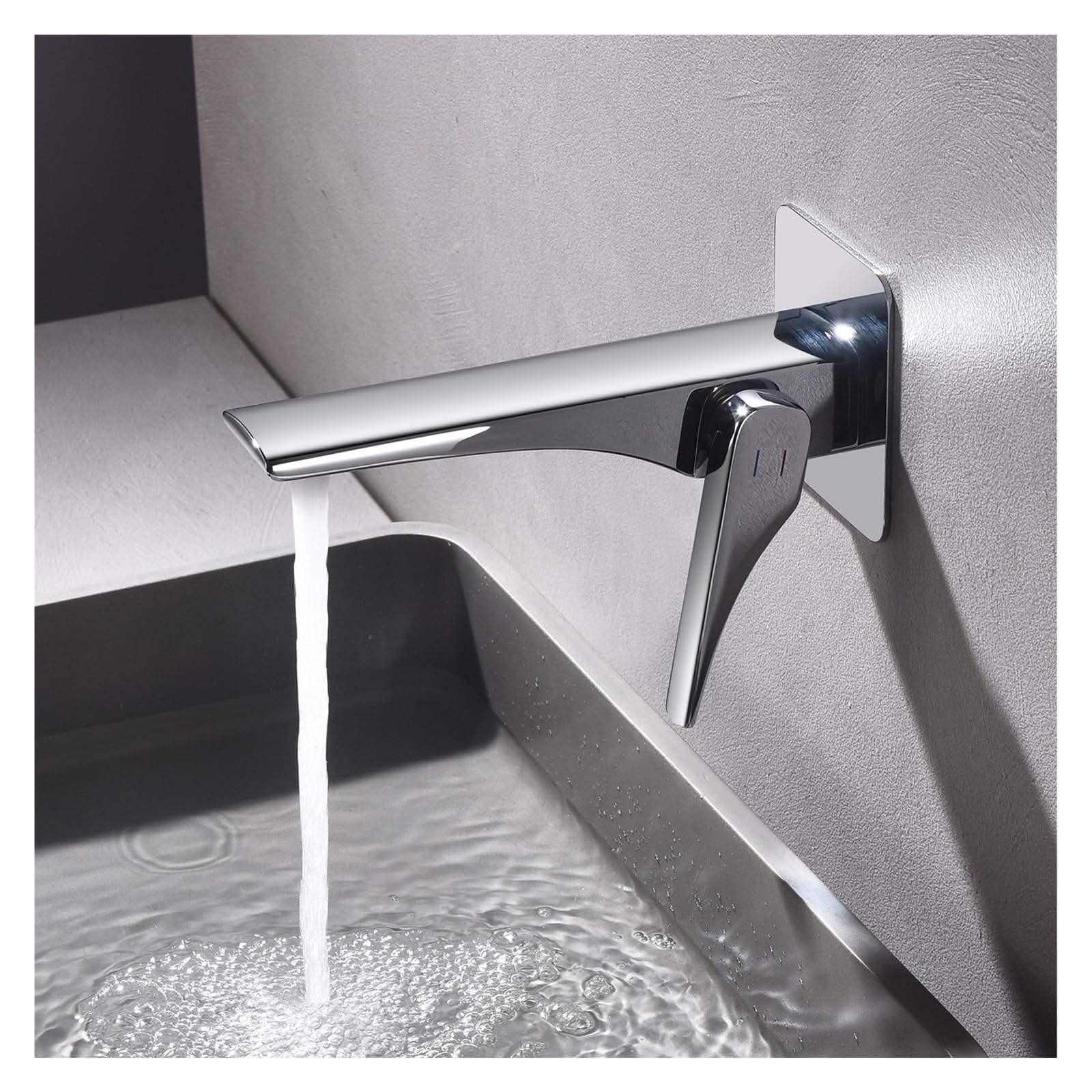 Robinet de lavabo double commande pour réguler l'eau chaude et froide