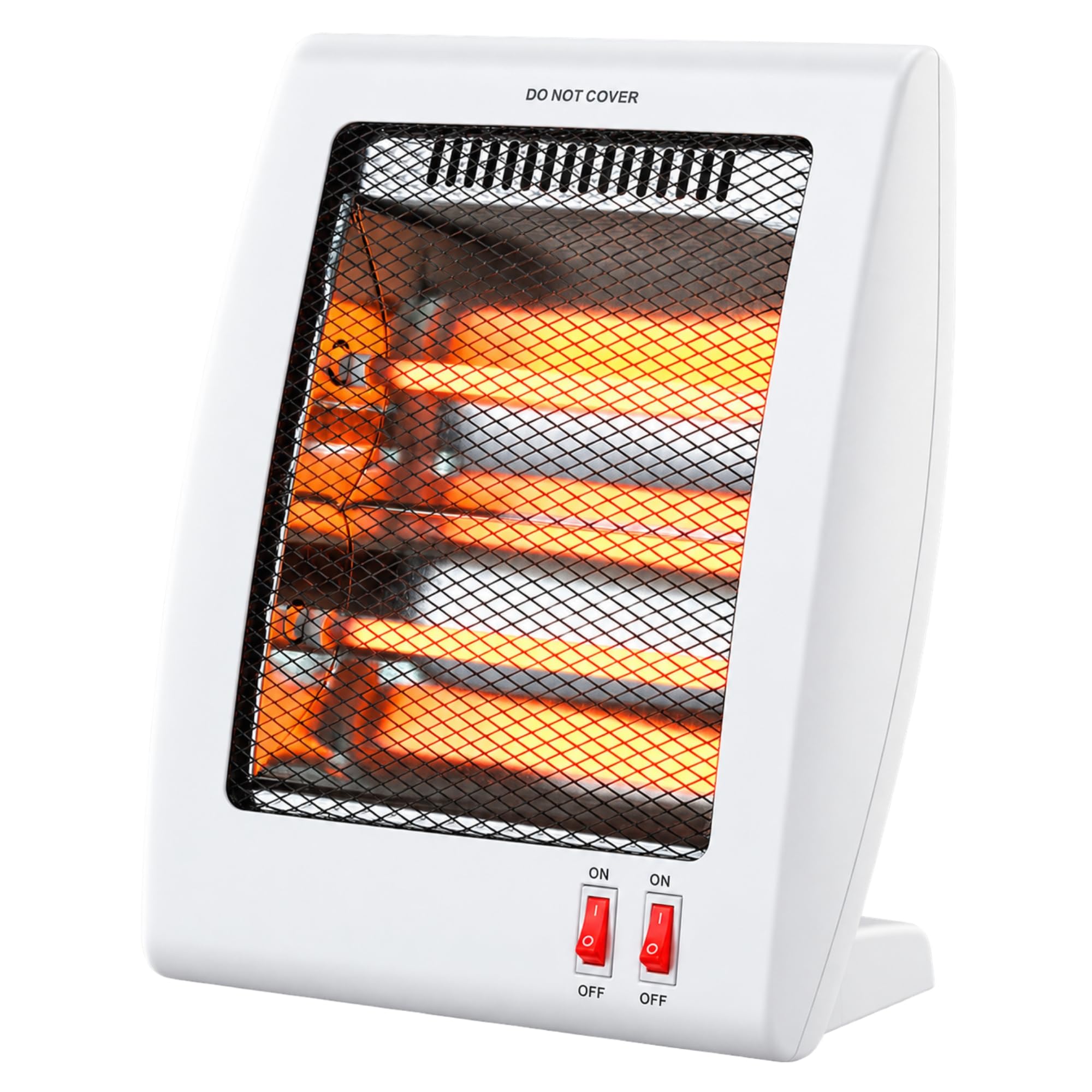 Estufa Halógena Eléctrica 400/800 W Portátil con Antivuelco, Blanca - imagen 1