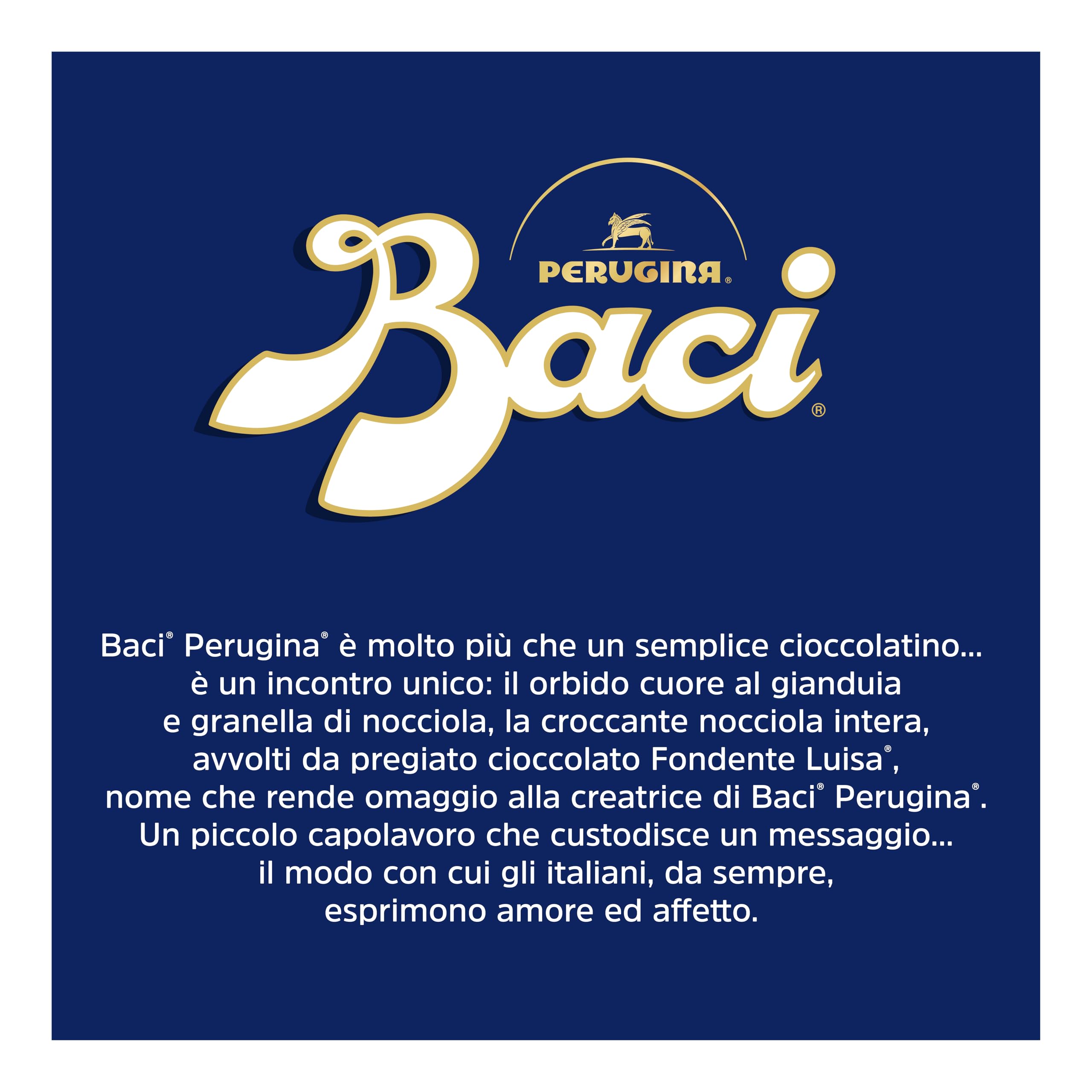 BACI PERUGINA Classico Cioccolatini Fondenti ripieni al Gianduia, Scatola 2,4kg