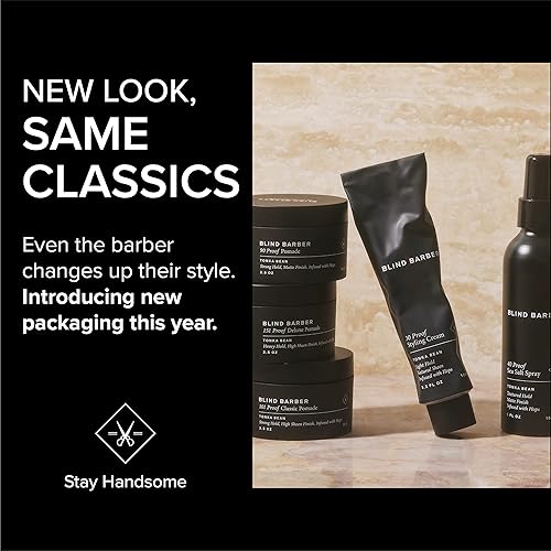 Miniatura 5 de Blind Barber 151 Proof Pomada para el cabello de lujo para hombres, pomada a base de agua con lúpulo y haba tonka, fijación pesada y acabado de alto
