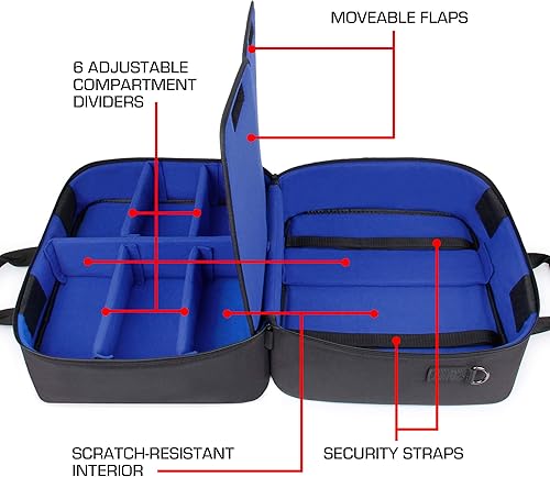 Miniatura 5 de Bolsa de viaje USA Gear XL para mazo de cartas TCG MTG - Bolsa grande de almacenamiento para cartas MTG con correa de hombro acolchada, interior