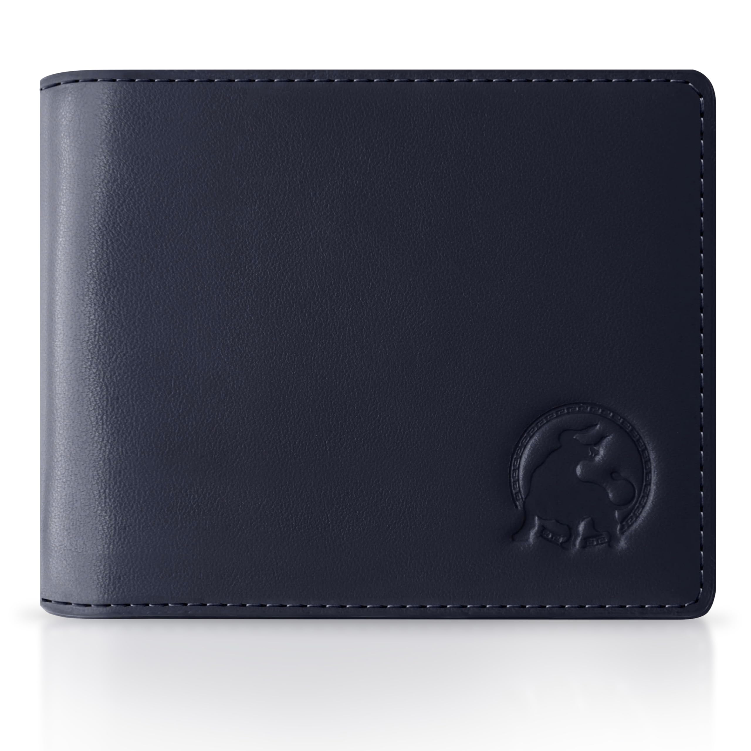 Full-Grain Leather Wallet for Men, Minimalist Slim Mens Bifold RFID Blocking Wallet with…