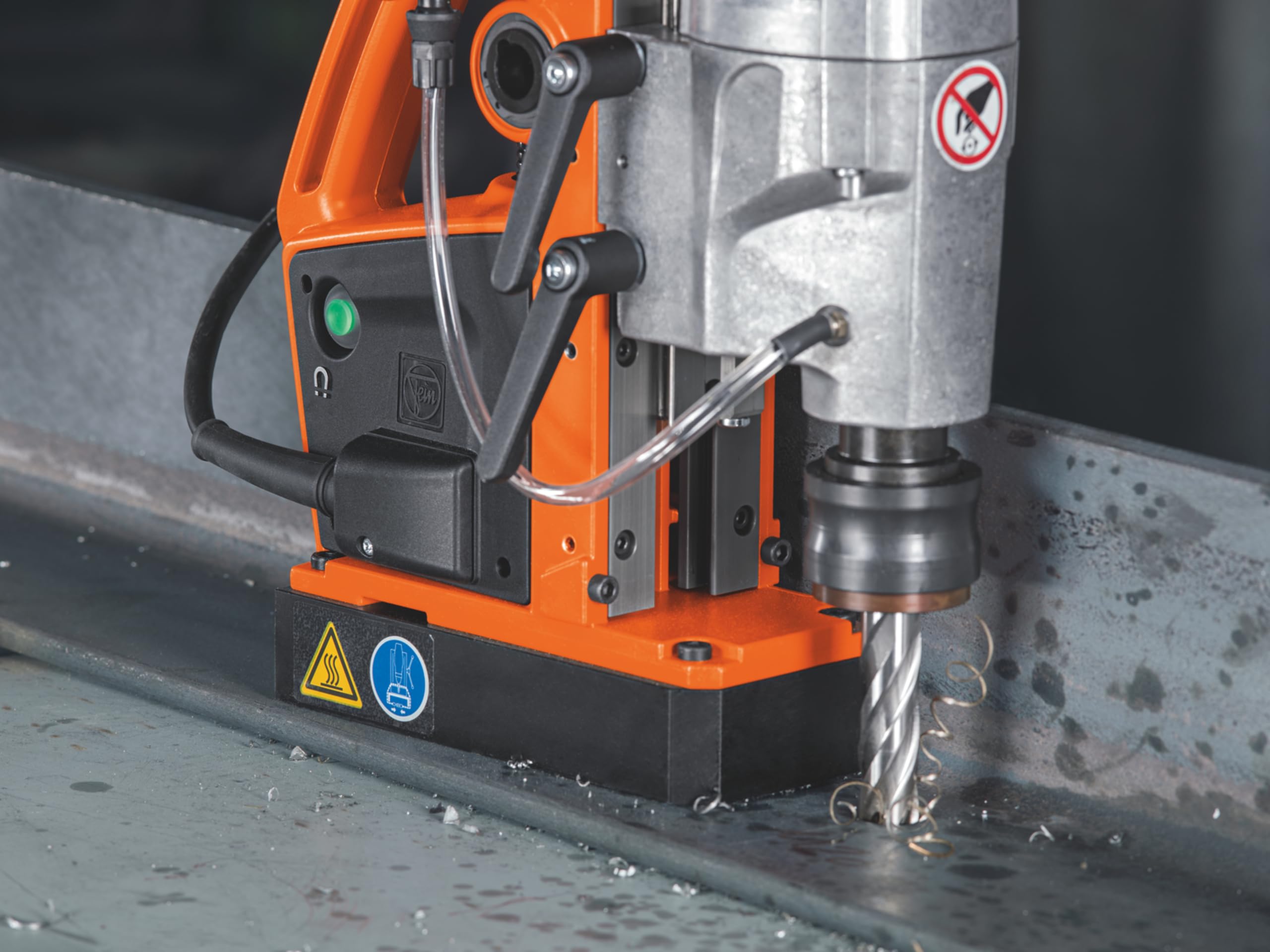 FEIN 2-Gang-Universal-Magnet-Kernbohrmaschine KBU 35-2Q, HM/HSS Kernbohrer max. Ø: 35 mm, Kernbohreraufnahme: 3/4" Weldon, Kernbohrer Bohrtiefe 50 mm, Rechts-/Linkslauf,