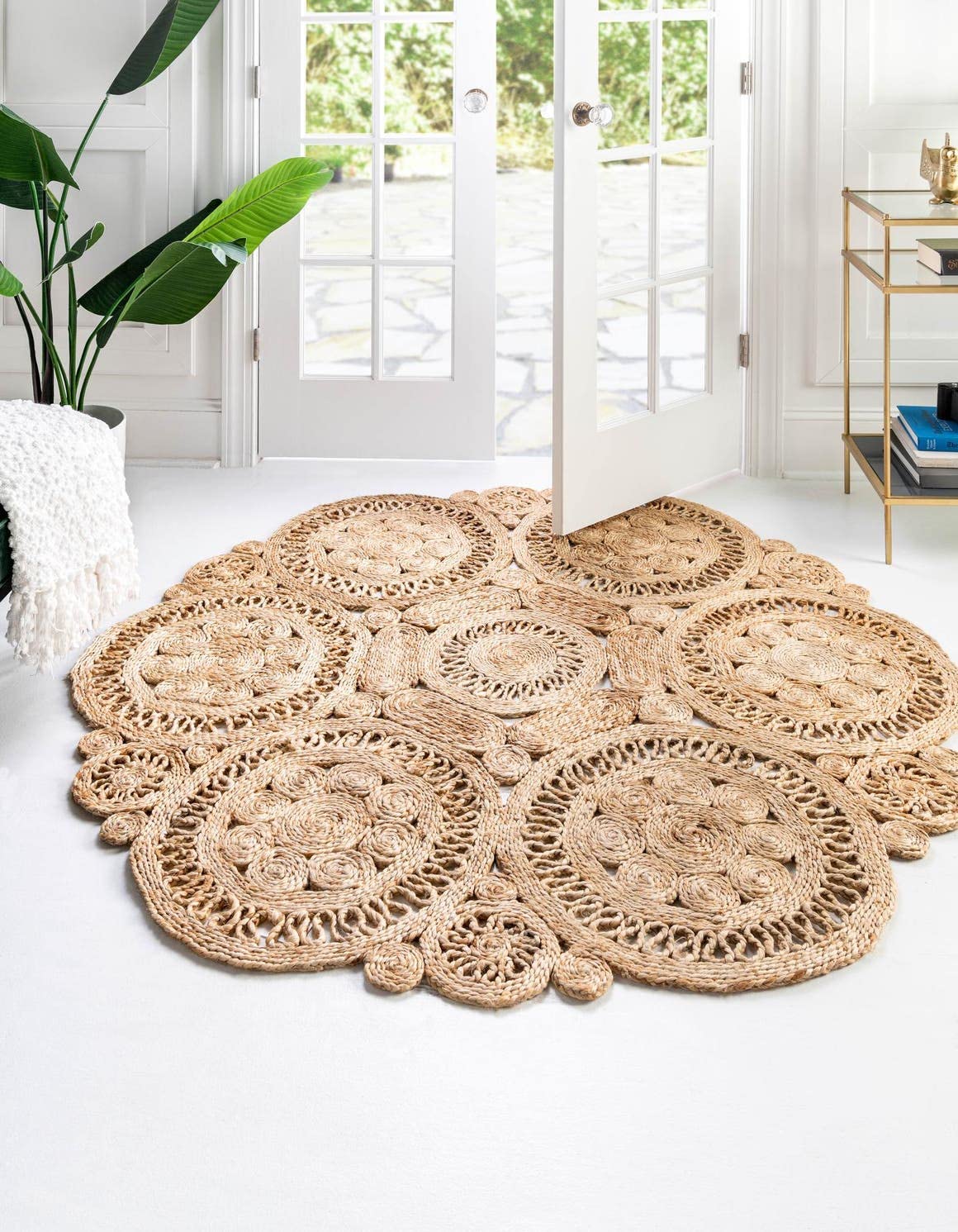Amazon.com: Unique Loom Braided Jute Collection Area Rug - Shalini
