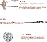 Vista 7 de Divit Shilp Ganchos de ganchillo con mango ergonómico Beta Aguja de tejer hecha a mano de resina de 7 pulgadas, tejido de hilo para manualidades