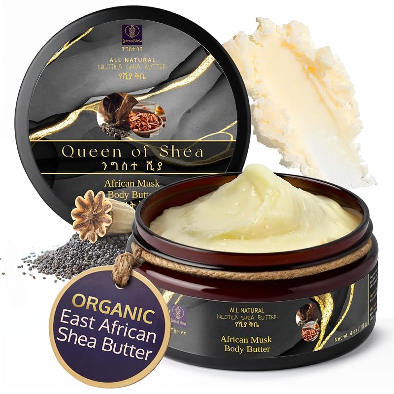Manteiga corporal de karité com fragrância African Musk Queen of Shea, 57 g