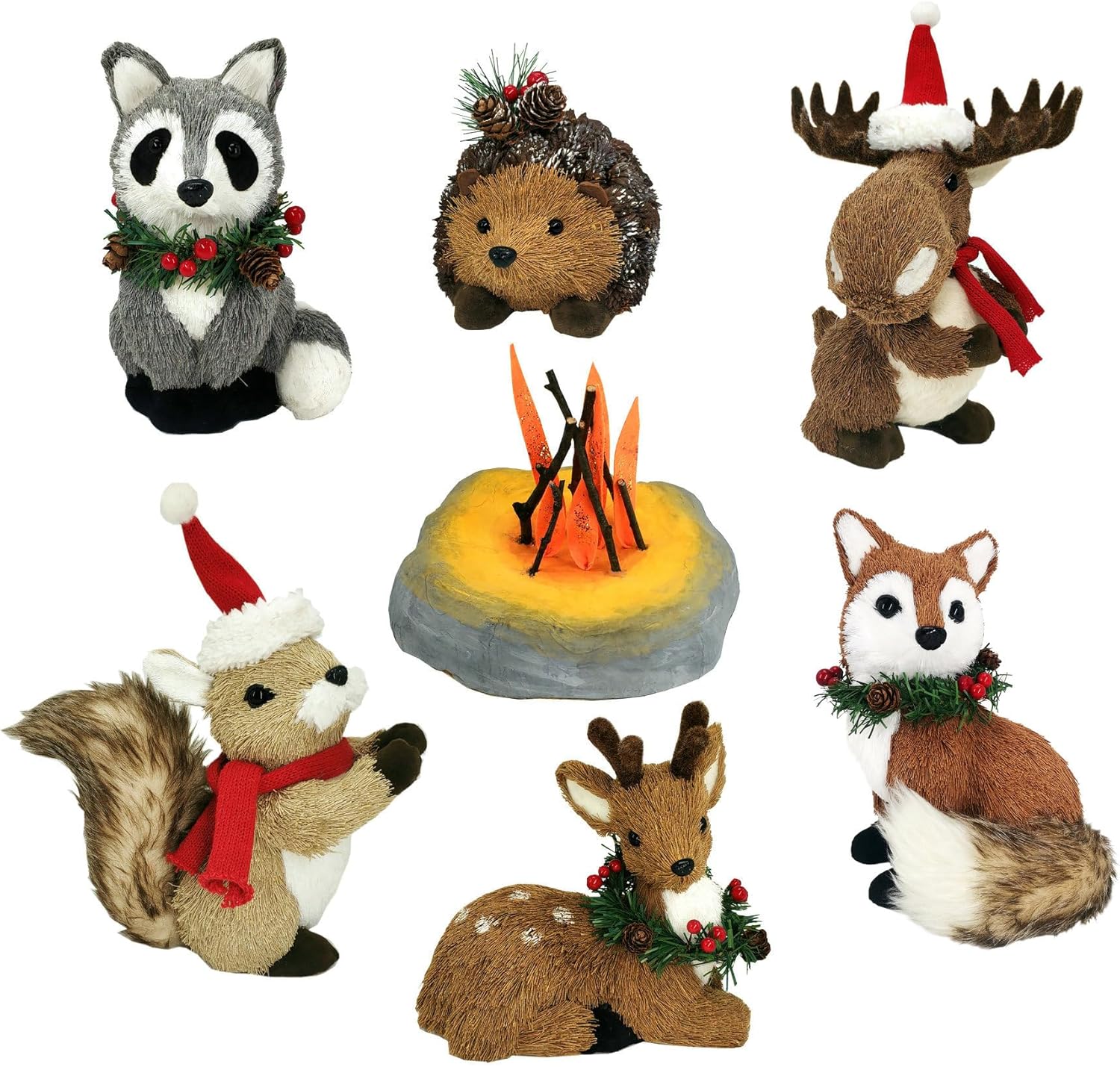 Nature Vibe Sisal Woodland Animals Christmas Table Decor