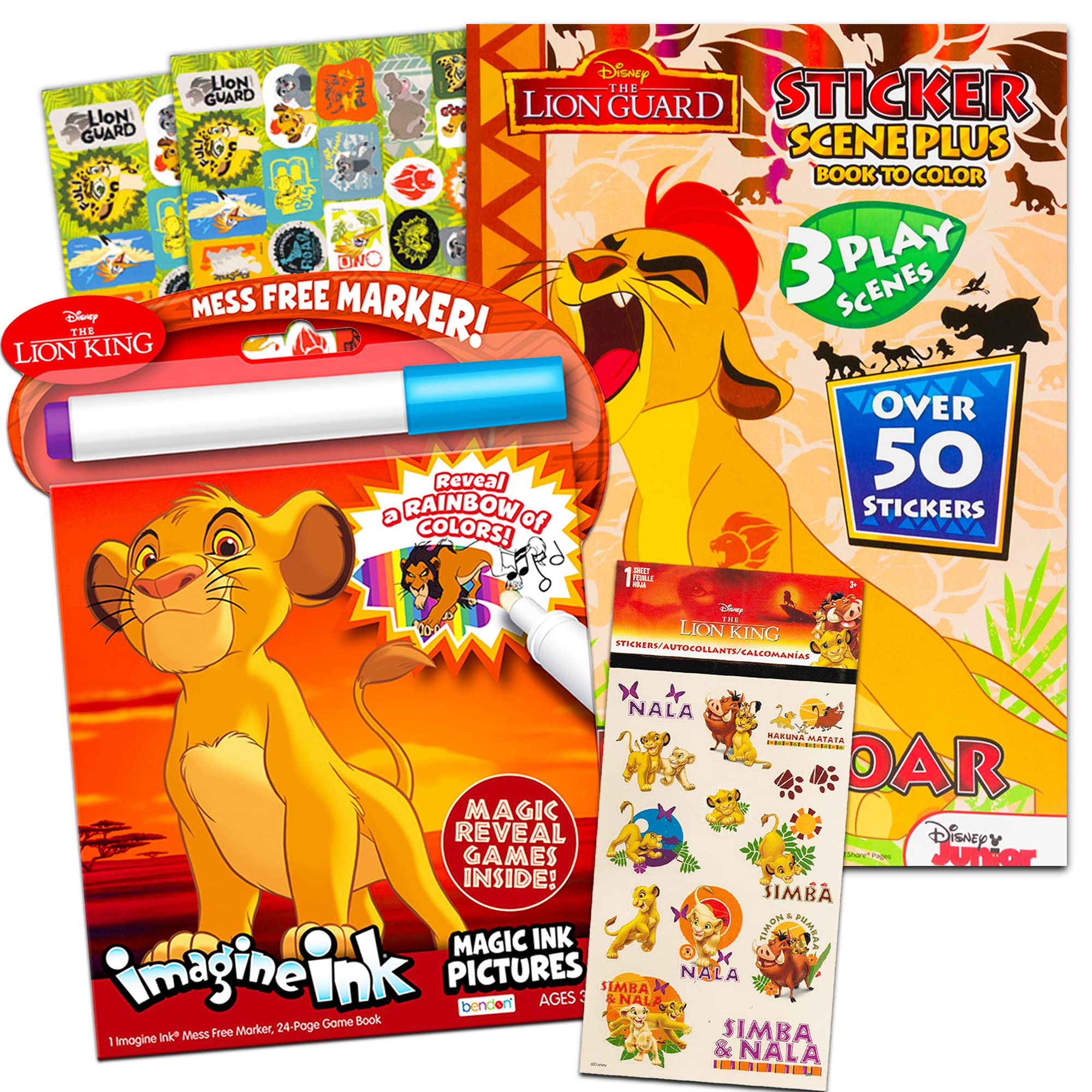 Buy Lion King and Lion Guard Coloring Book Set MessFree Imagine Ink