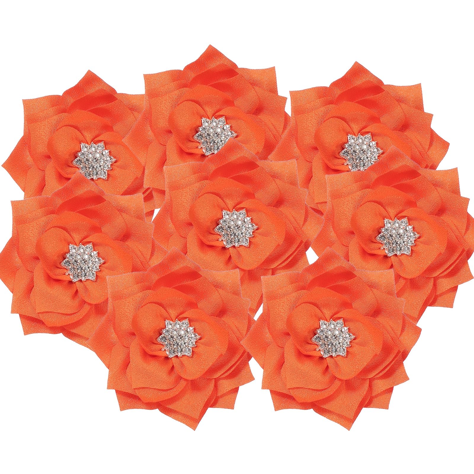PATIKIL 3 Inch Rhinestone Pearl Chiffon Flower