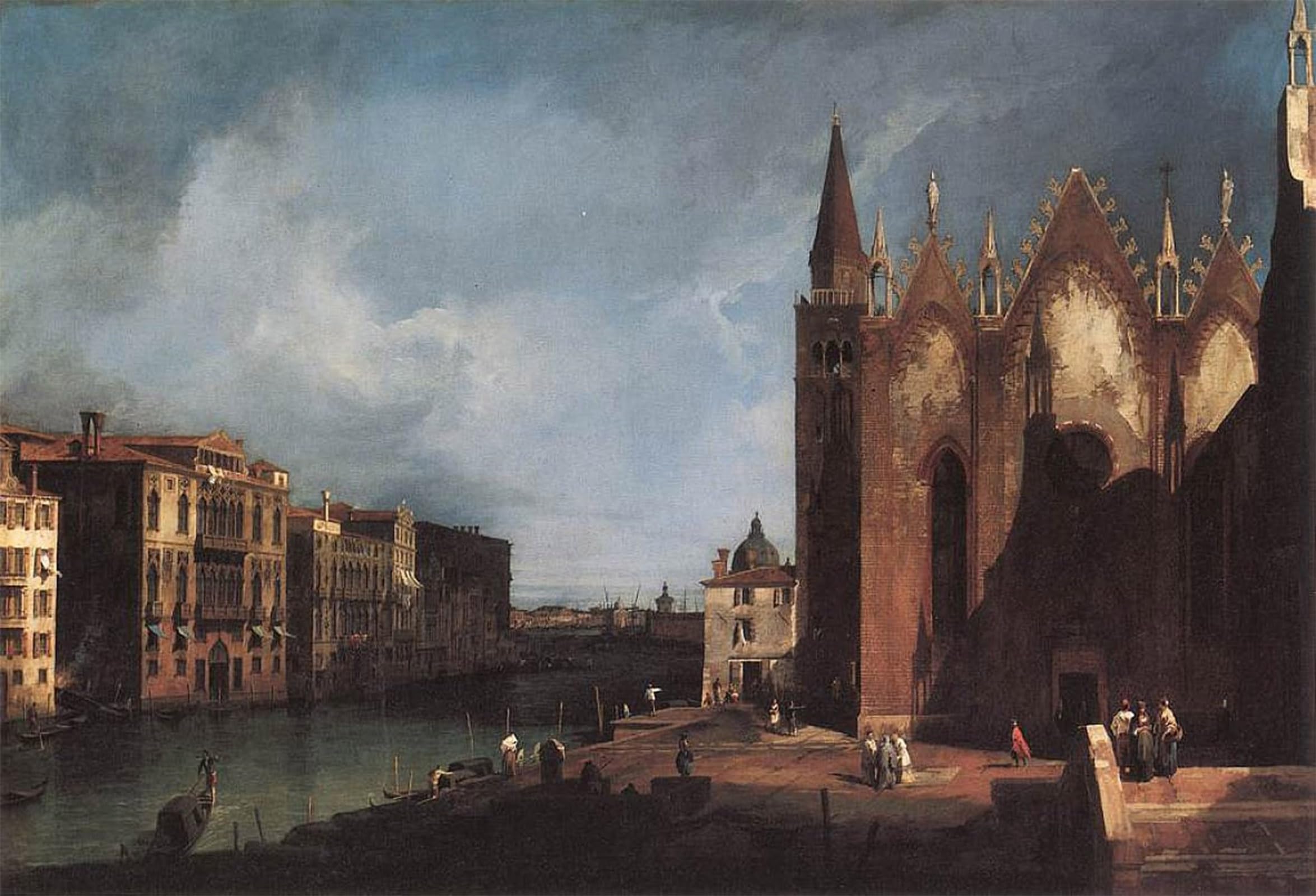 ARTXLXXBN Famous Painting Art Wall Decor Abstract Art Picture The Grand Canal near Santa Maria della Carità by Antonio Canal Animal Pictures for Home Decor 60x90cm