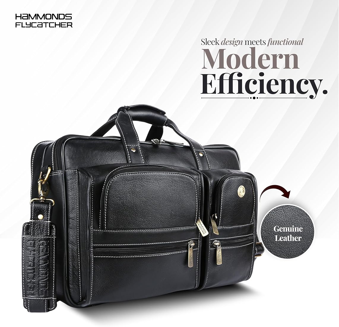Buy HAMMONDS FLYCATCHER Genuine Leather Office Bag for Men