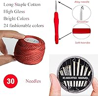 Vista 3 de golo 24 bolas hilo de ganchillo tamaño 10 hilo para tejer a mano hilo de ganchillo 10-24-1