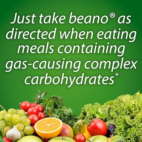 Miniatura 6 de Beano Ultra 800 suplemento de prevención de gases y enzimas digestivas 100 unidades