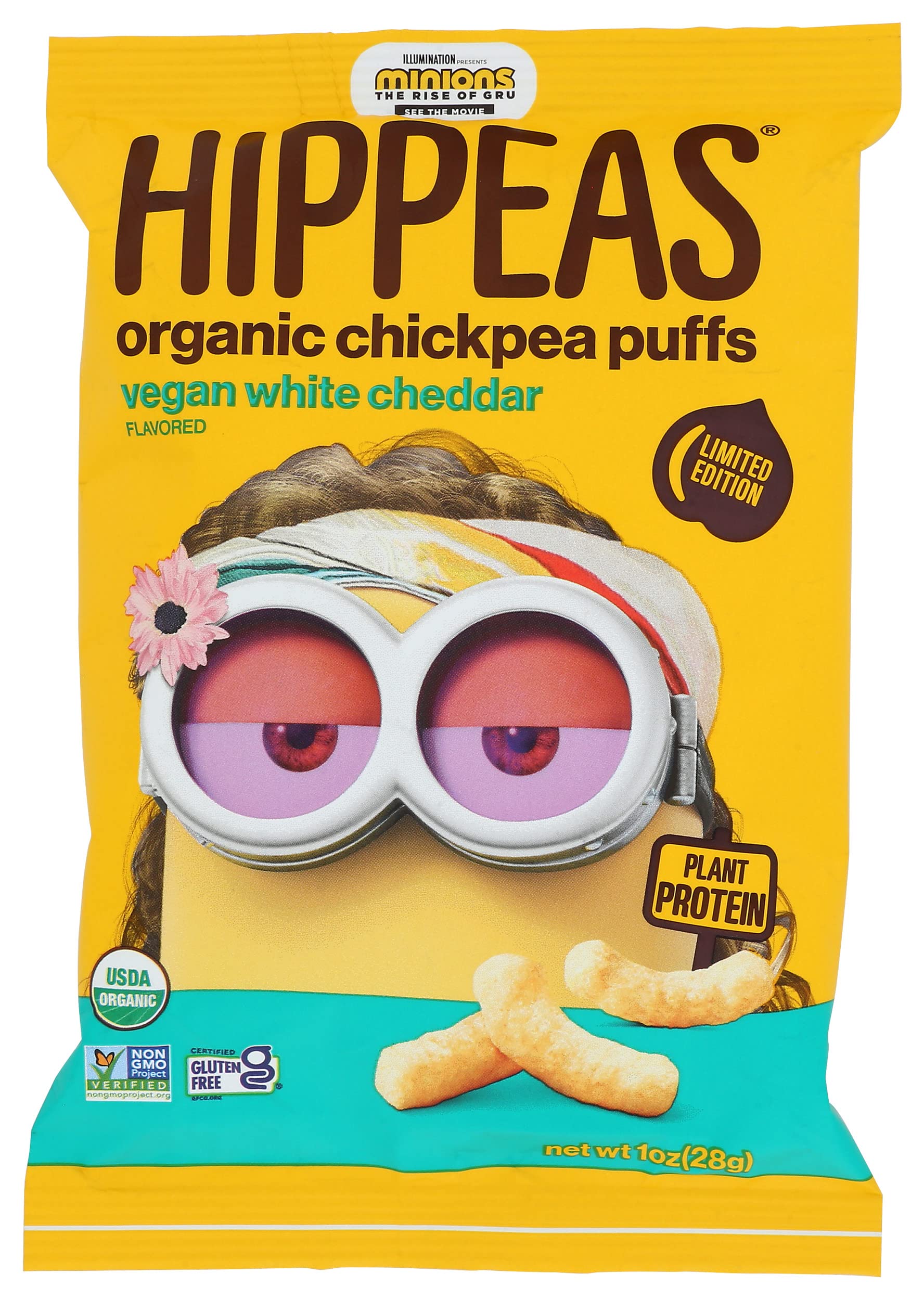 HIPPEASChickpea Puff Wheat Cheddar, 1 oz