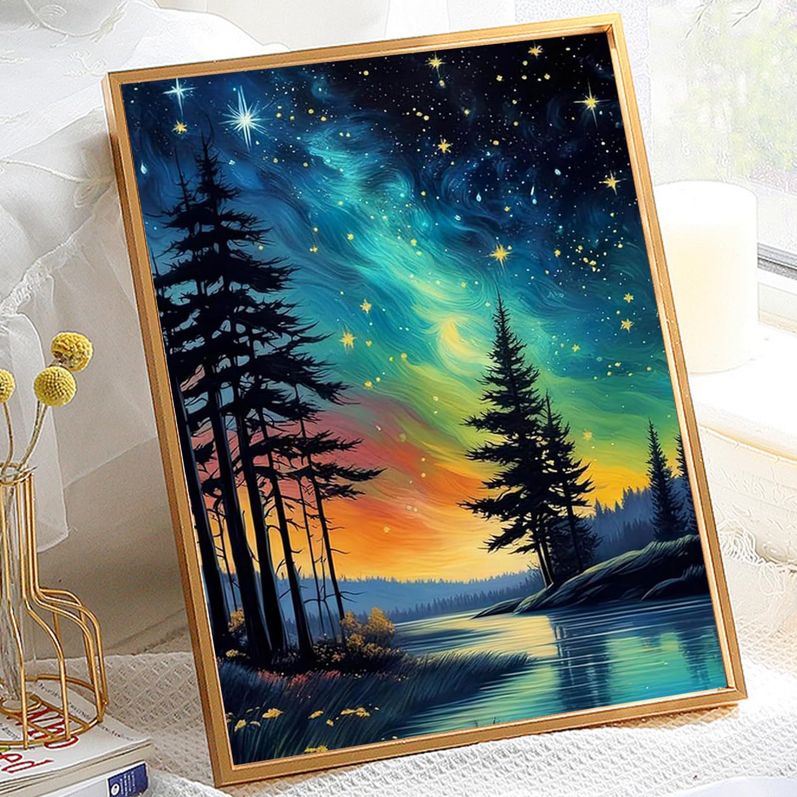 YALKIN Paint by Numbers Kits for Adults Painting by Number Kits On Canvas,Without Frame DIY Color Oil Painting Acrylic Paints,Home Wall Decor 16x20in/40x50cm - Image 4