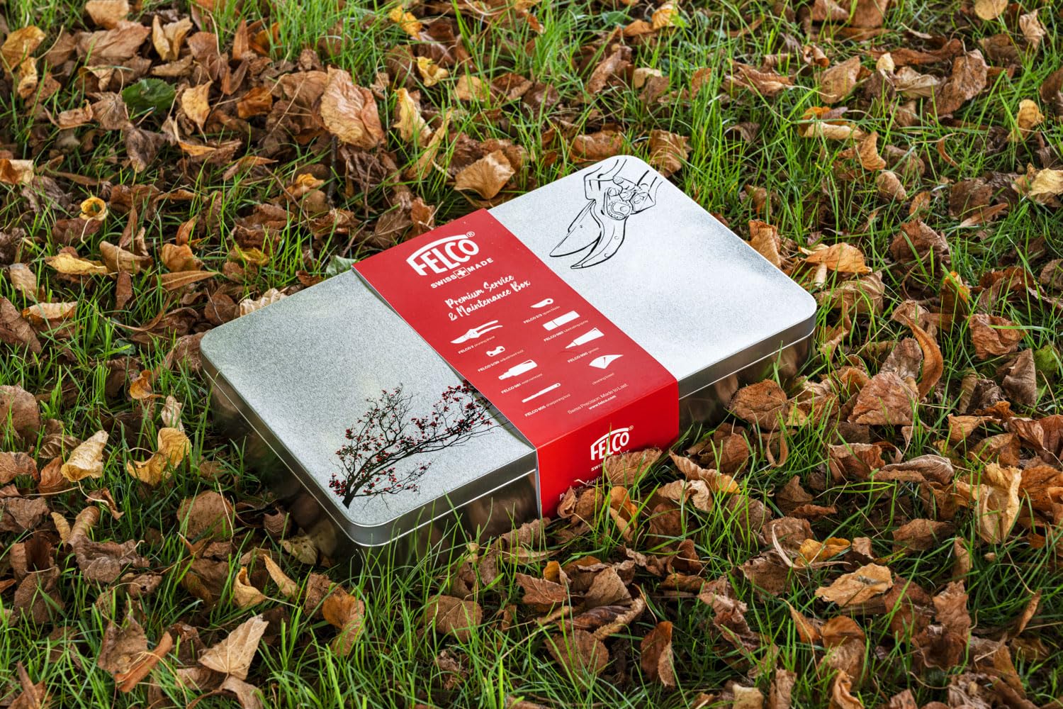 FELCO 933 Wartungsset Gartenschere komplett mit FELCO 2, Ersatzklinge 2/3, Schärfer 905, Schmiermittel 980, Reiniger 981, Fett 990, Schlüssel 2/30 Reinigungstuch Schweiz