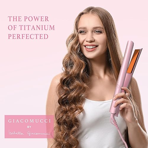 Miniatura 8 de Titanelli - Plancha de pelo de titanio 2 en 1, plancha plana con tecnología Ti-Thermal 100% pura, estilo profesional de 1 pulgada, disponible en