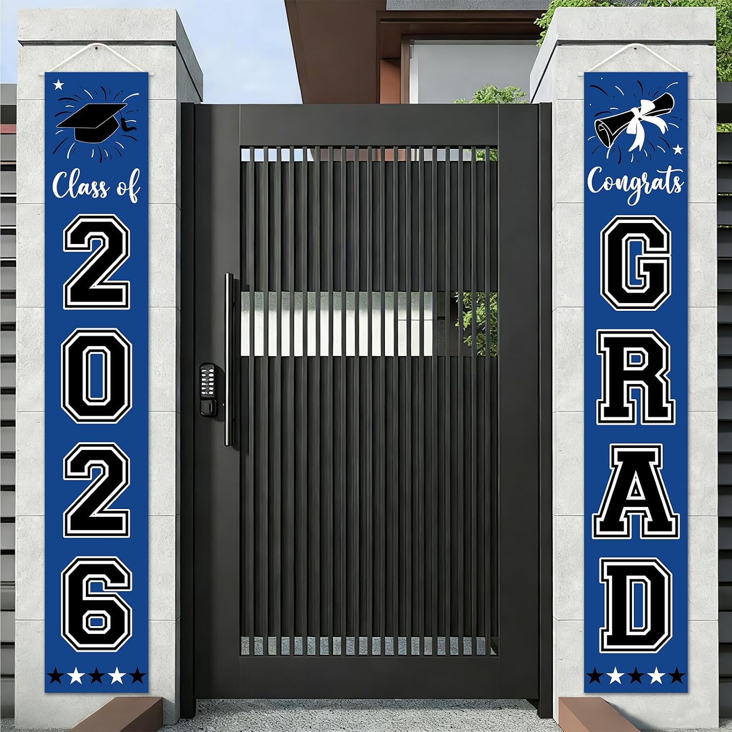 Graduation Decorations Class of 2026 Hanging Grad Banner, Graduation Decorations Class of 2026 for Any Schools or Grades (blue)