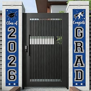 Graduation Decorations Class of 2026 Hanging Grad Banner, Graduation Decorations Class of 2026 for Any Schools or Grades (blue)