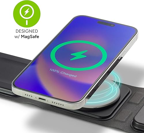 Miniatura 3 de mophie Cargador de viaje 3 en 1 con MagSafe - Hub de carga inalámbrico portátil, compatible con dispositivos Apple, iPhone 15141312, Apple Watch